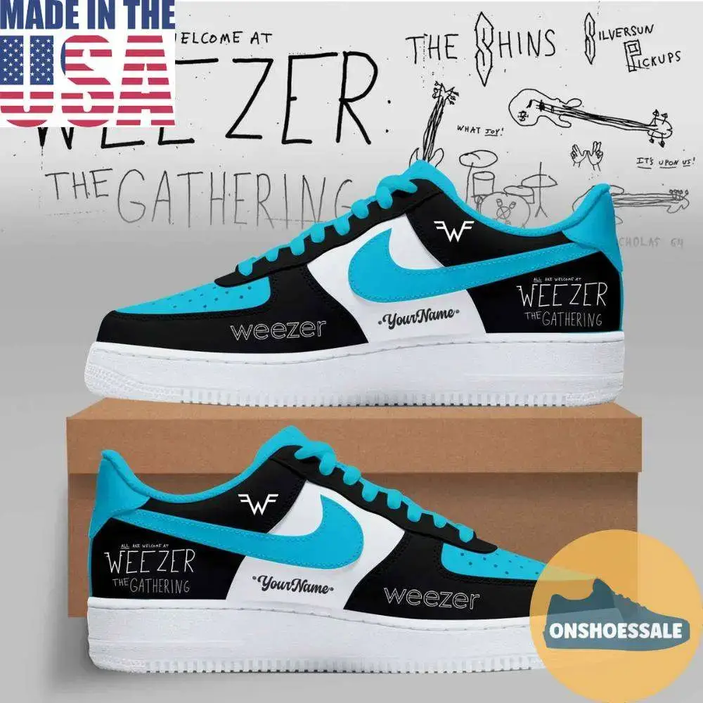Weezer The Gathering Tour 2026 Custom Name Air Force 1 Shoes, Gift For Fans - Best Gift Shoes