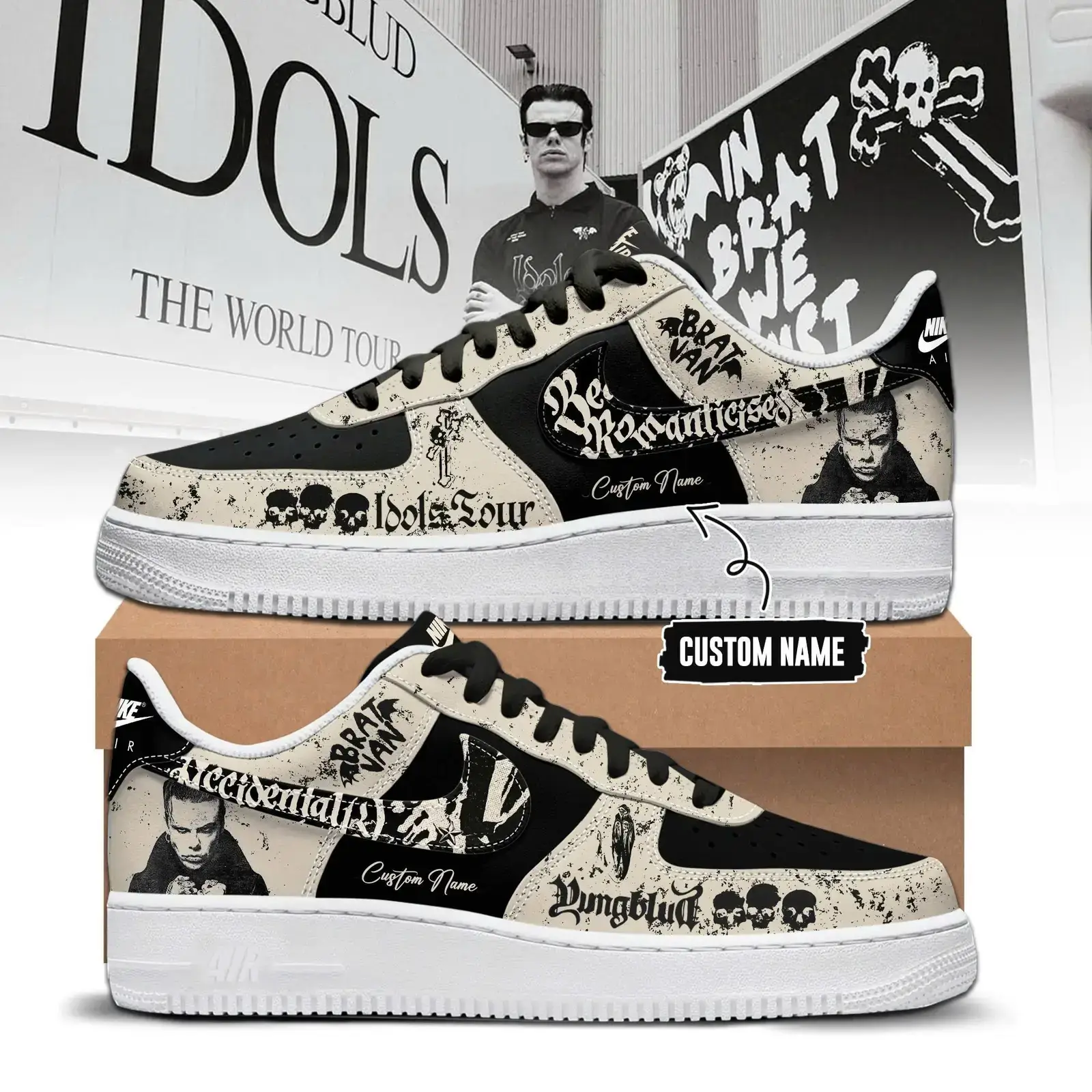 Yungblud Idols The World Tour 2026 Limited Edition Air Force 1 Sneakers | BT88