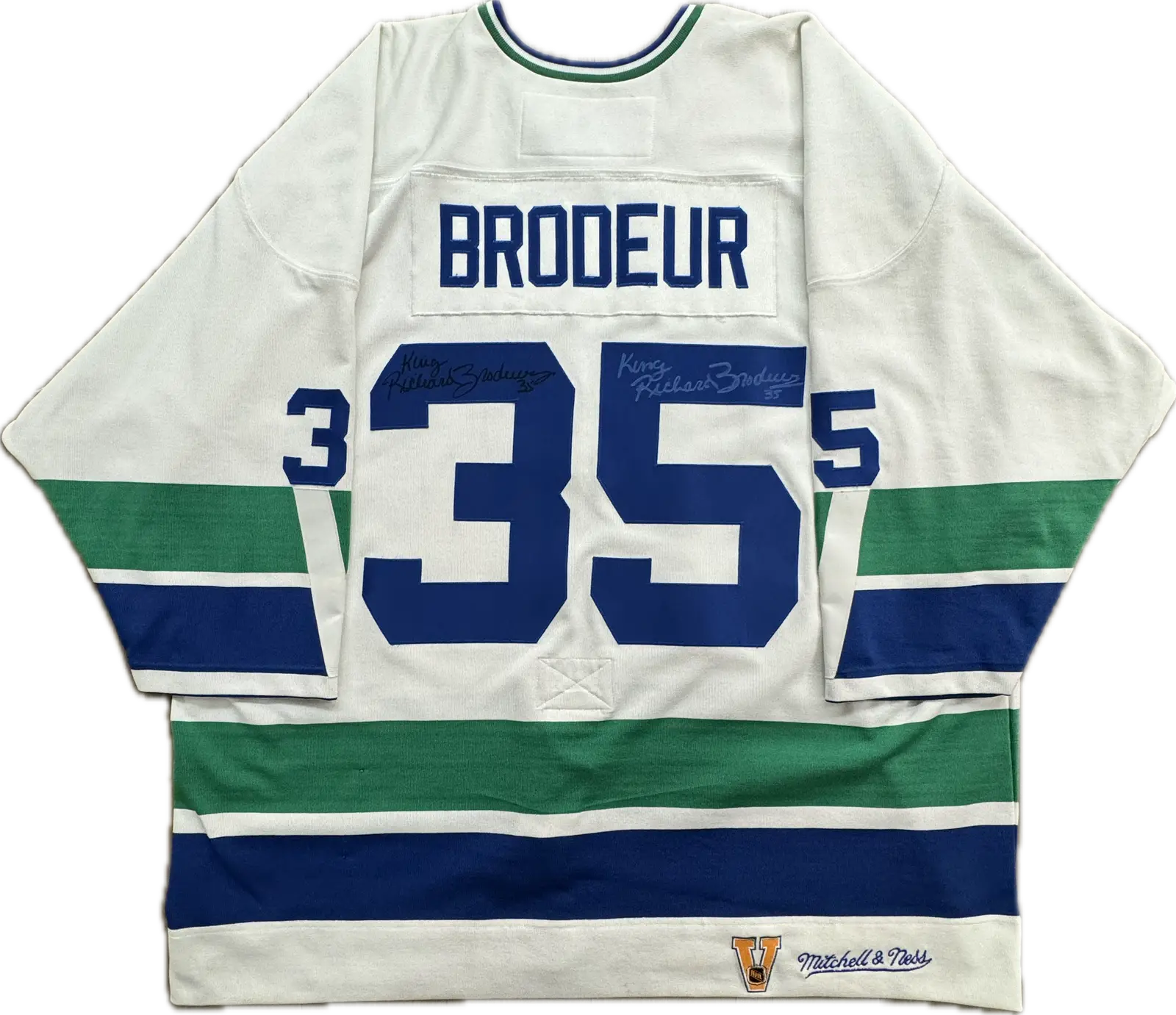 Richard Brodeur Autographed Game Worn Vancouver Canucks Special Alumni Edition Jersey
