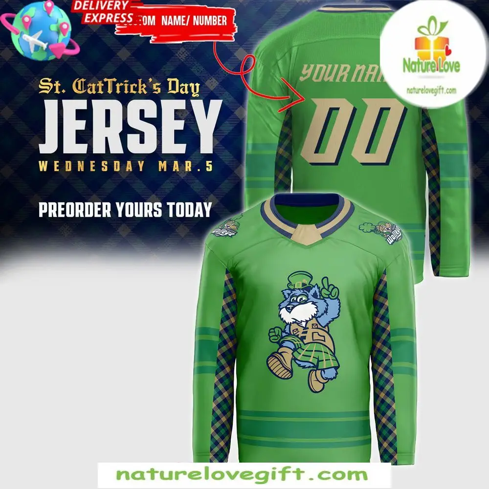 Toledo Walleye St CatTricks Day 2025 Hockey Jersey
