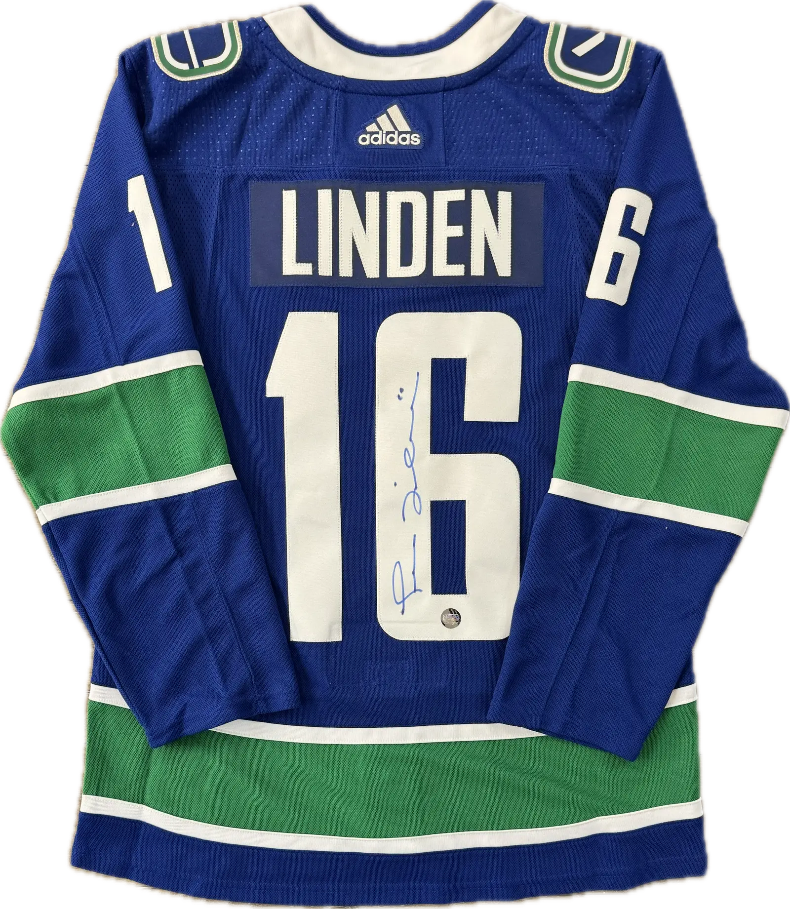 Trevor Linden Autographed Vancouver Canucks Orca Home Jersey (With “C”)