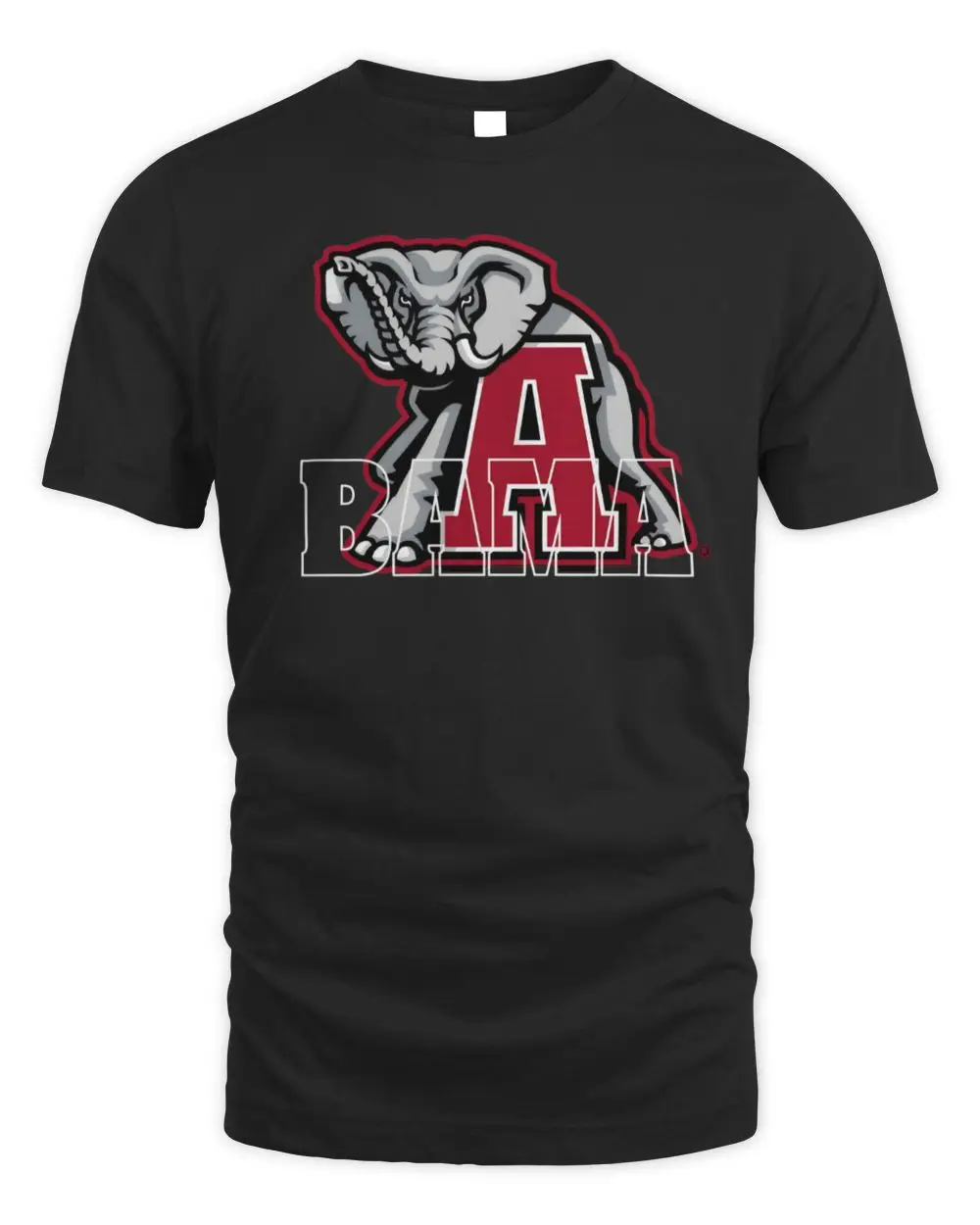 Alabama Crimson Tide BAMA Elephant Logo College Football Graphic Black T-Shirt