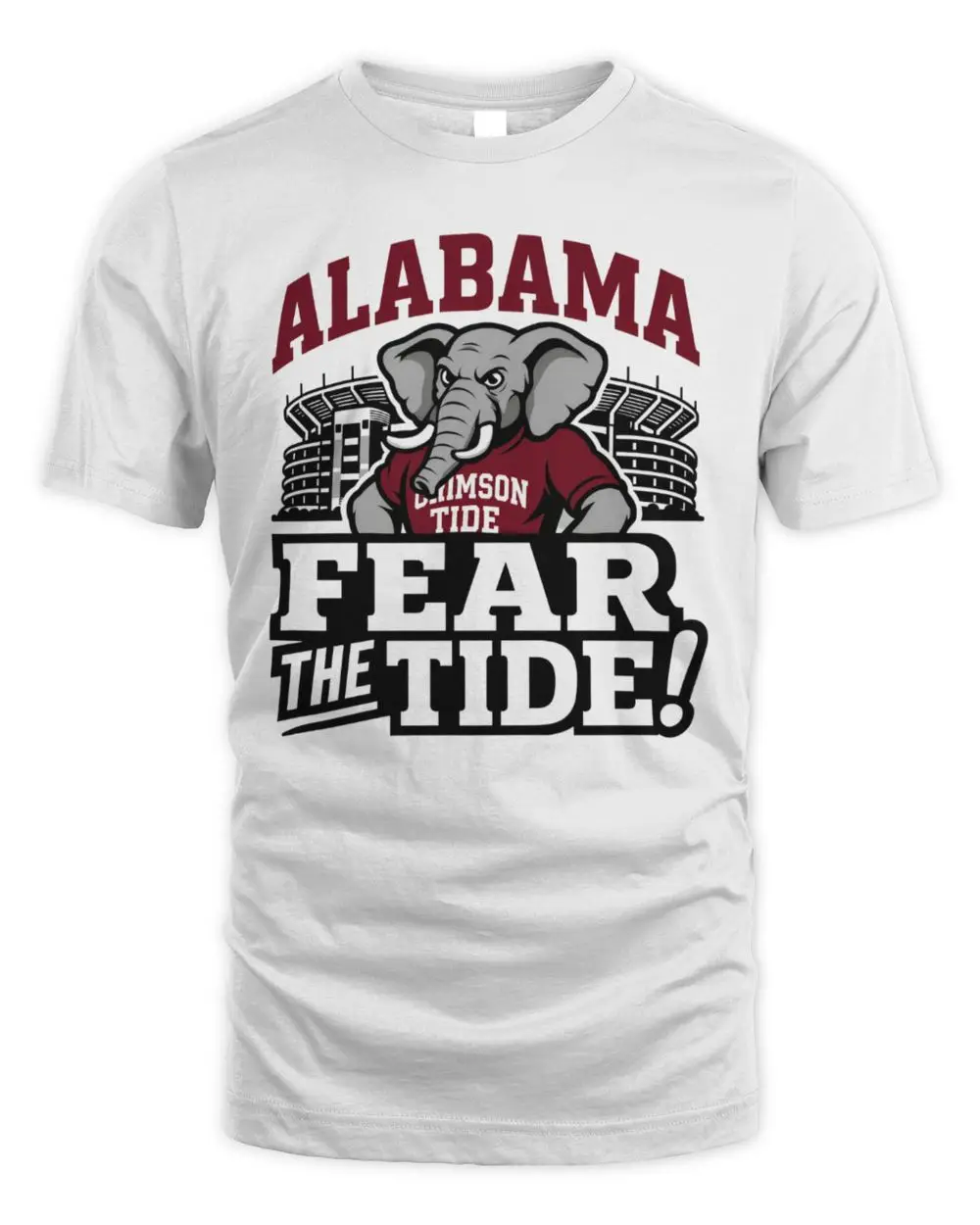 Alabama Crimson Tide Fear The Tide Elephant Mascot Stadium Hoodie