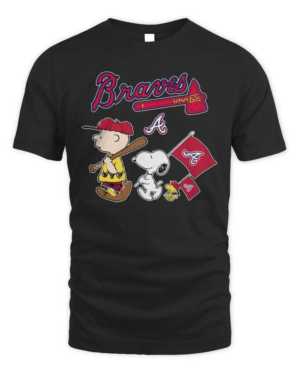 Atlanta Braves Baseball X Peanuts Snoopy Flag Hoodie