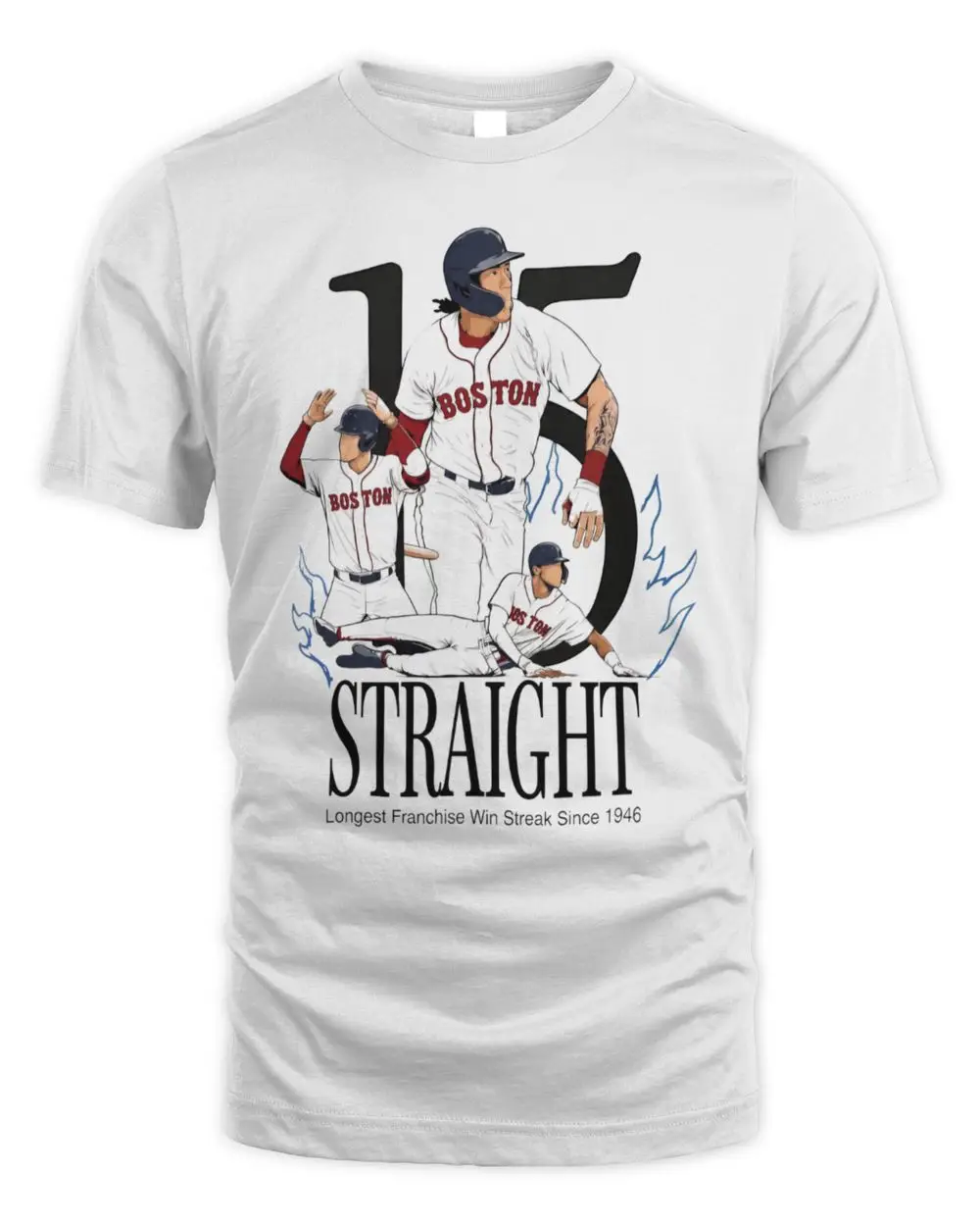 Boston Red Sox 15 Straight Longest Franchise Win Streak Since 1946 Official Hoodie