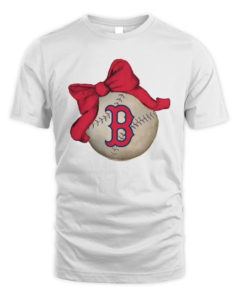 Boston Red Sox MLB Bow Baseball Logo Fan Graphic Hoodie