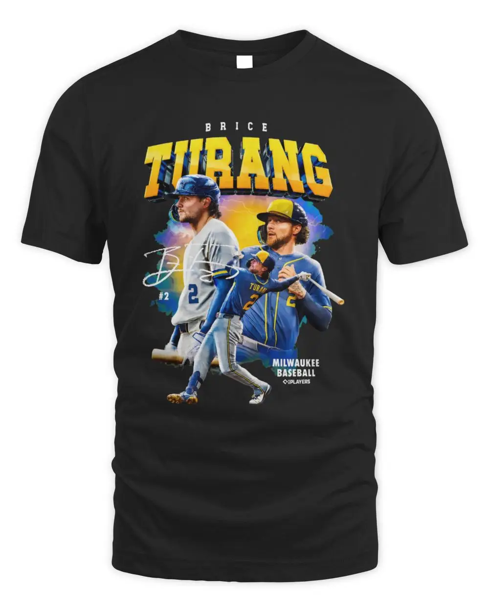 Brice Turang Milwaukee Brewers MLB Baseball Player Graphic Action Signature Hoodie Brice Turang Milwaukee Brewers MLB Baseball Player Graphic Action Signature Hoodie - Image 1