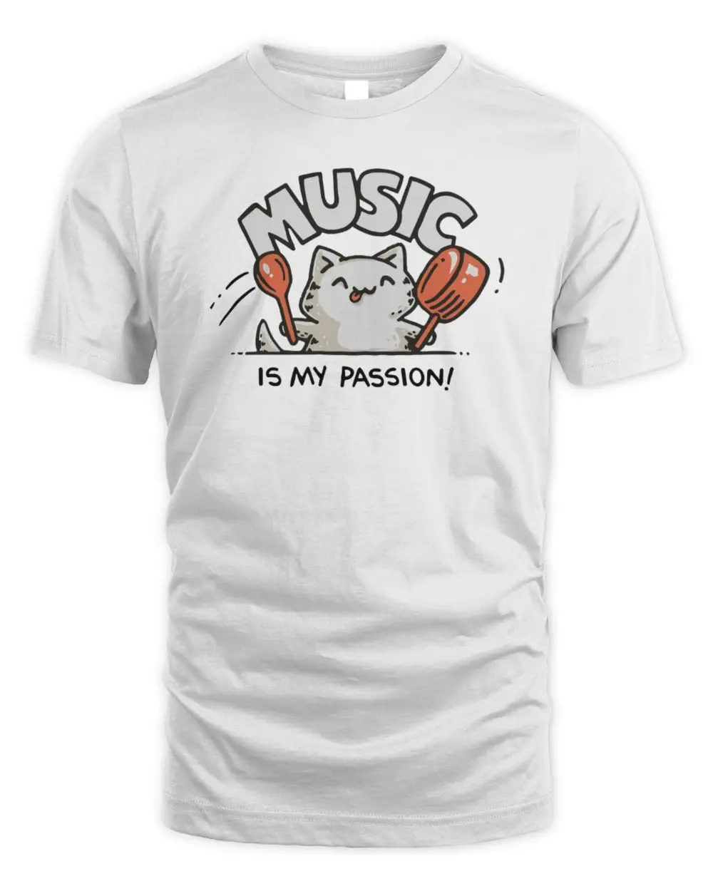 Cat Playing Spoons Music Is My Passion Hoodie