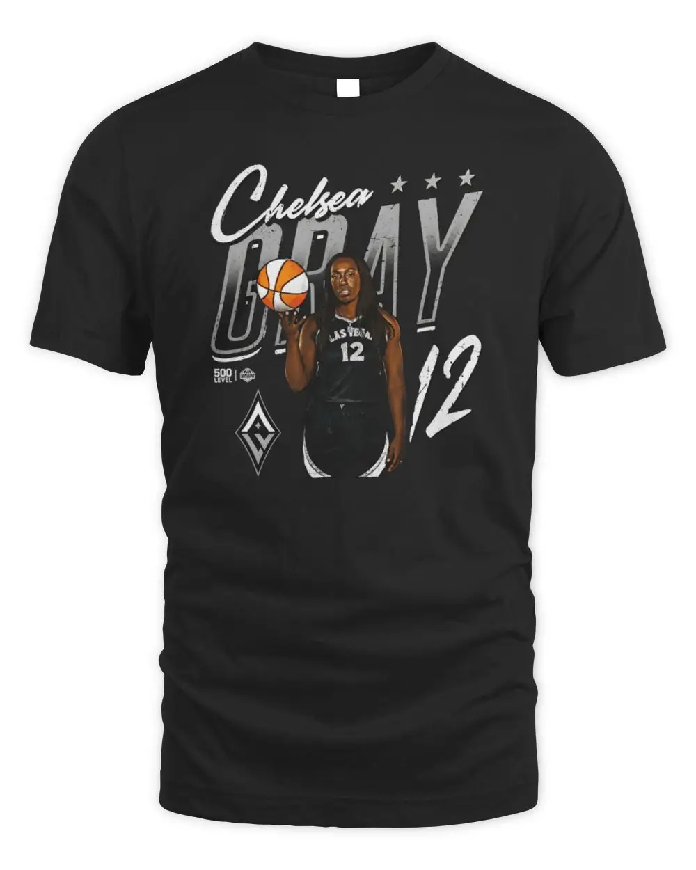 Chelsea Gray Las Vegas Aces WNBA Basketball Star Player Number 12 Black Hoodie