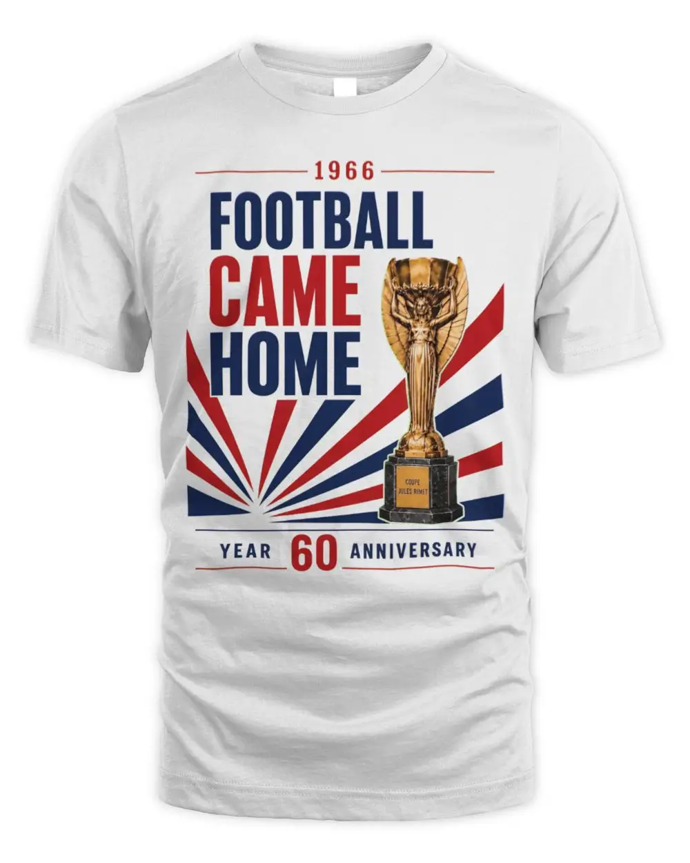 Classic 1966 Football Came Home 60 Year Anniversary England T-Shirt