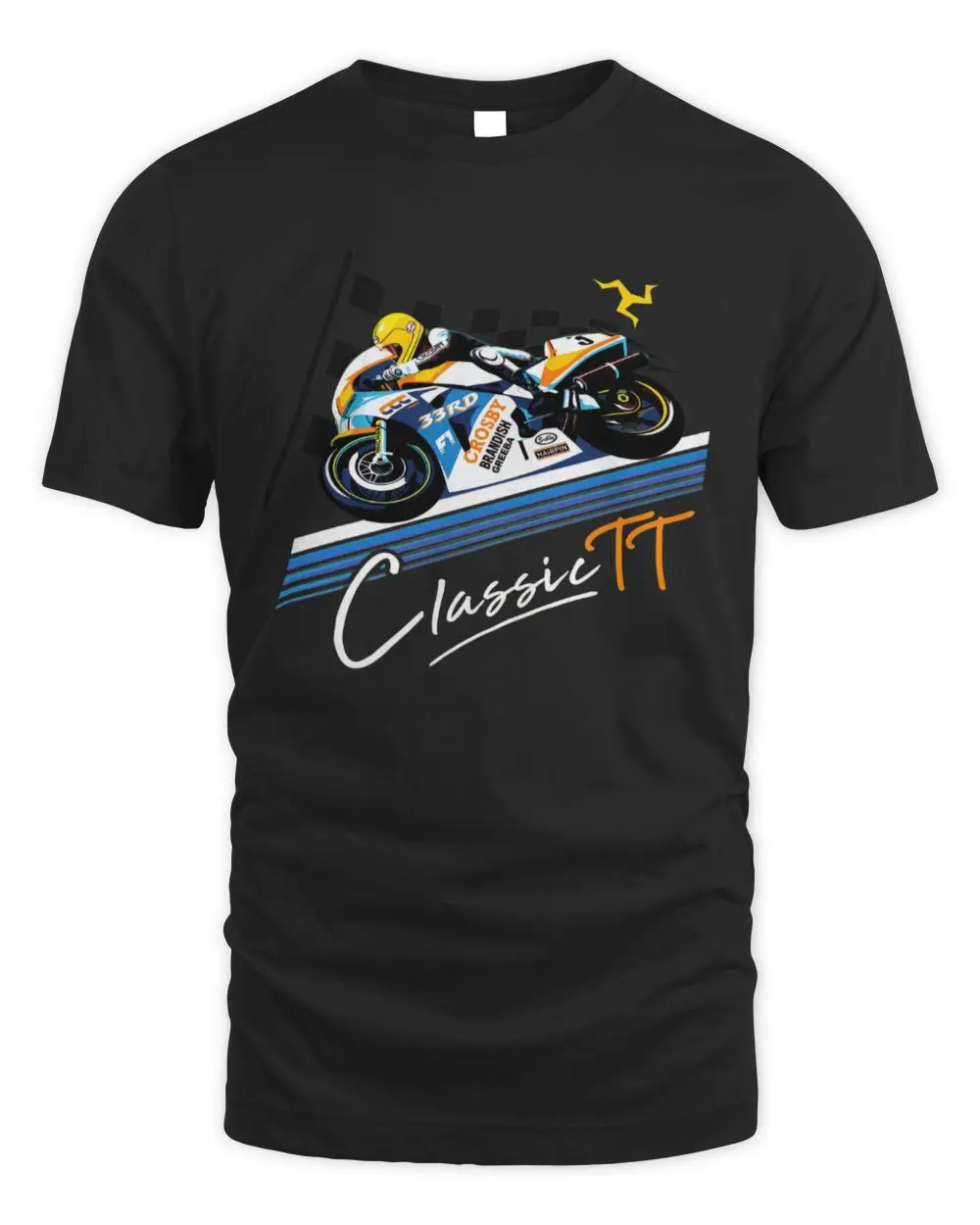 Classic TT 33RD Isle Of Man Motorcycle Racing Fan Graphic T-Shirt
