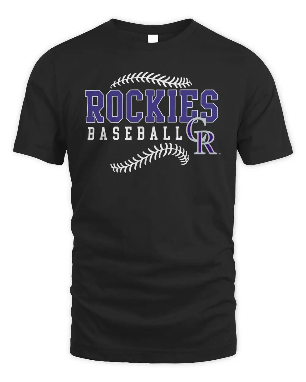 Colorado Rockies MLB Baseball Team Logo CR Graphic T-Shirt