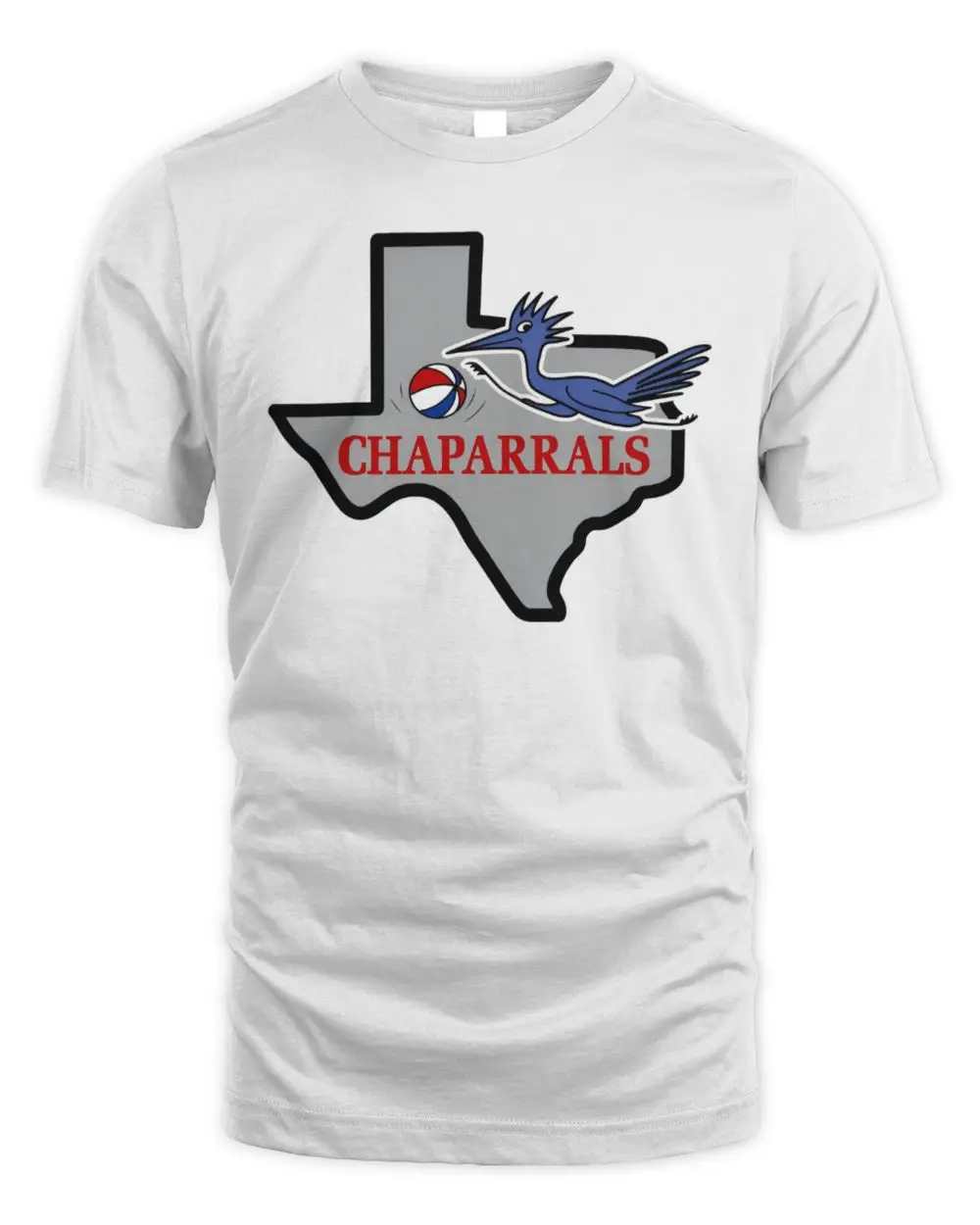 Dallas Chaparrals ABA Basketball Team Roadrunner Logo Graphic T-Shirt