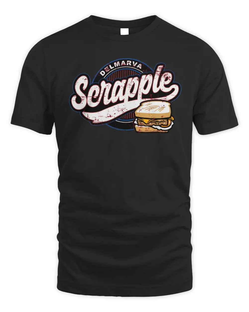 Delmarva Scrapple Vintage Food Graphic Sandwich Lover Red Hoodie