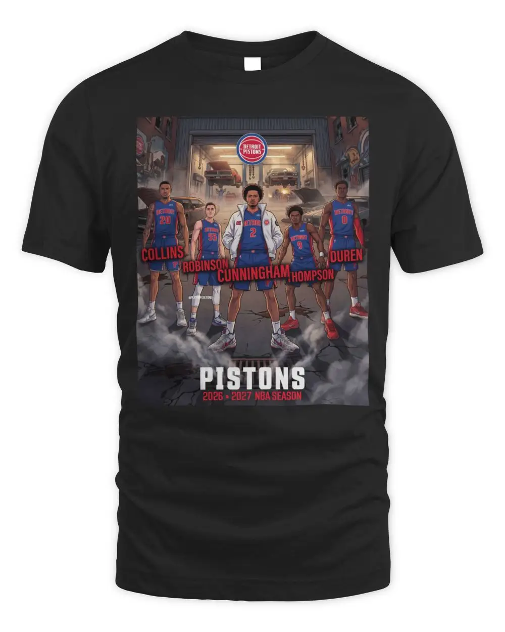 Detroit Pistons 2026-2027 NBA Season Cunningham Thompson Duren Robinson Collins Basketball Team
