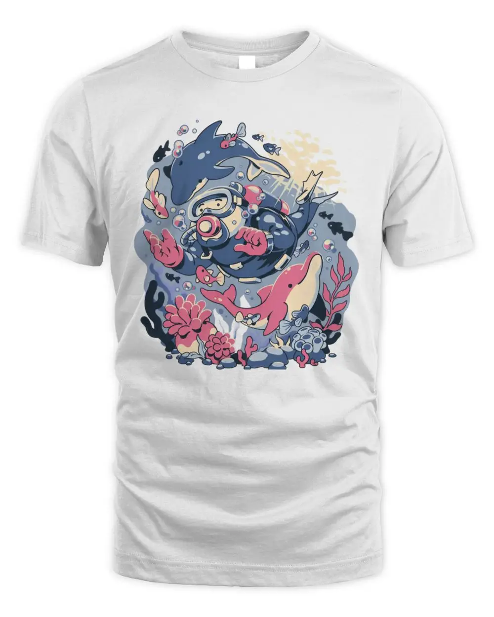 Dolphins and Diver Dave the Diver Tee