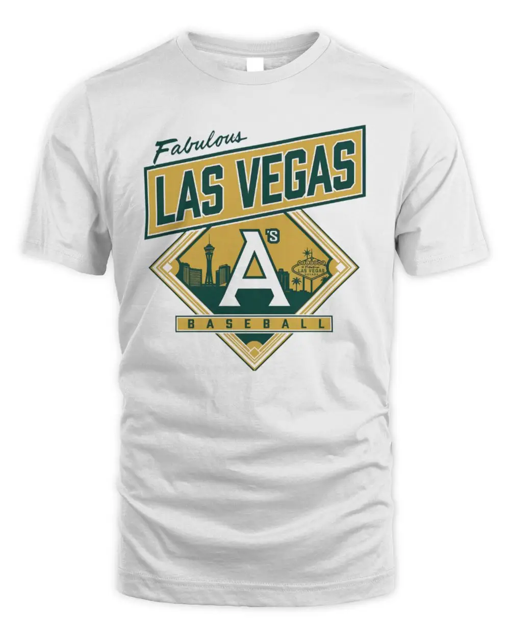 Fabulous Las Vegas Athletics A's Baseball Team City Skyline Logo Graphic Hoodie