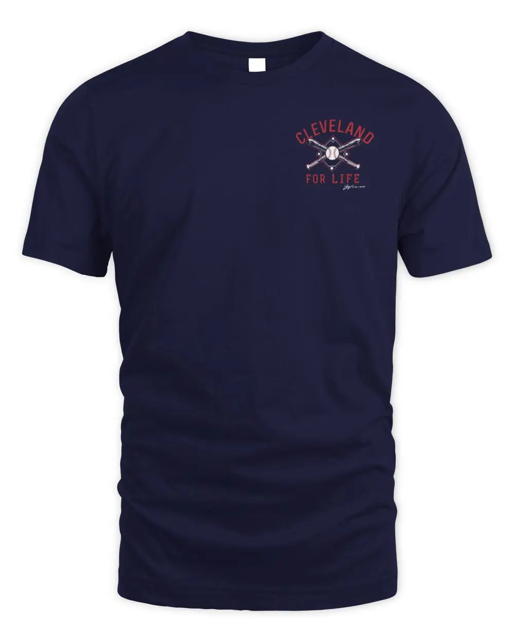 GV Art And Design Cleveland Baseball For Life Big Back T-Shirt