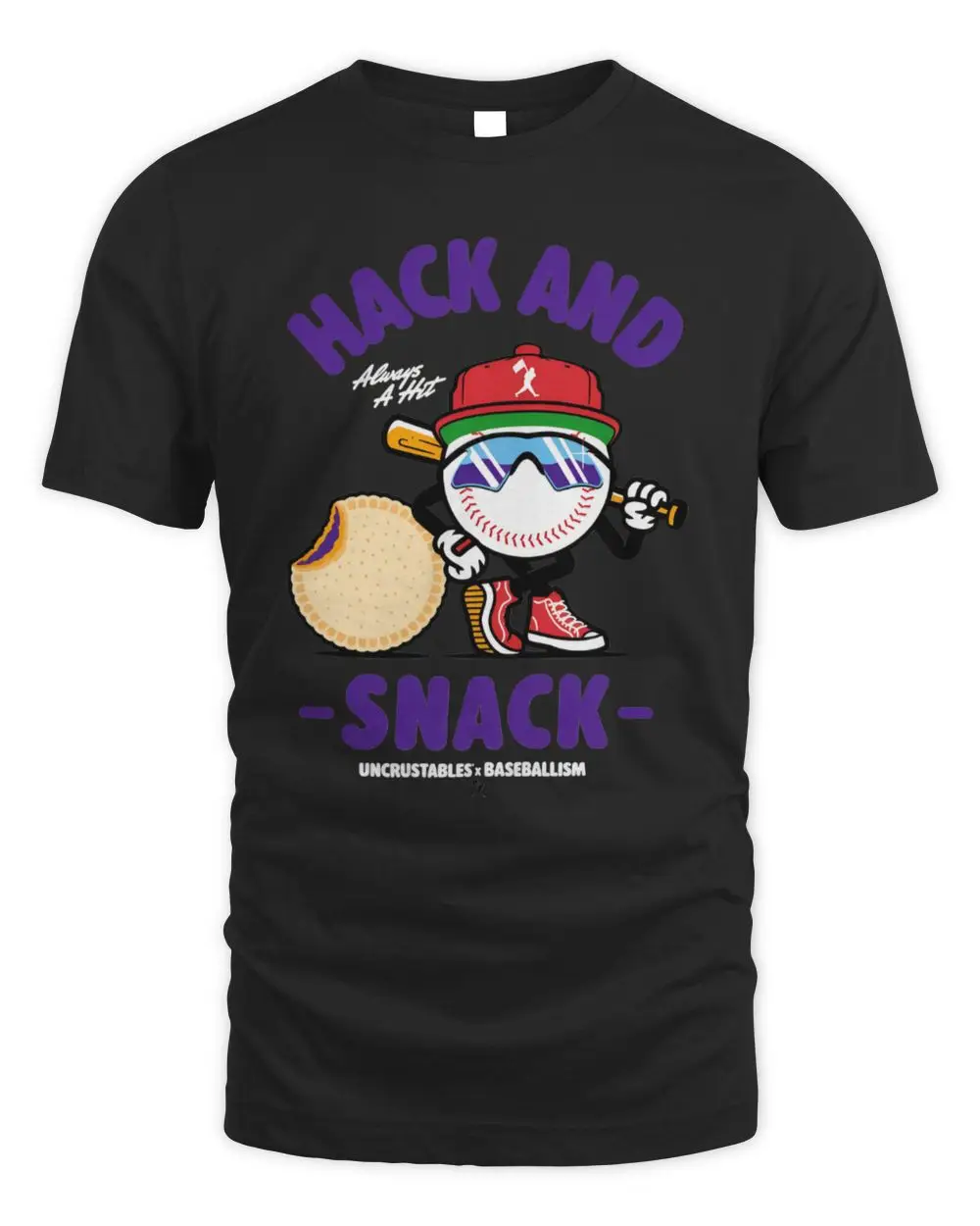 Hack And Snack Baseball Uncrustables T-Shirt Hack And Snack Baseball Uncrustables T-Shirt - Image 1