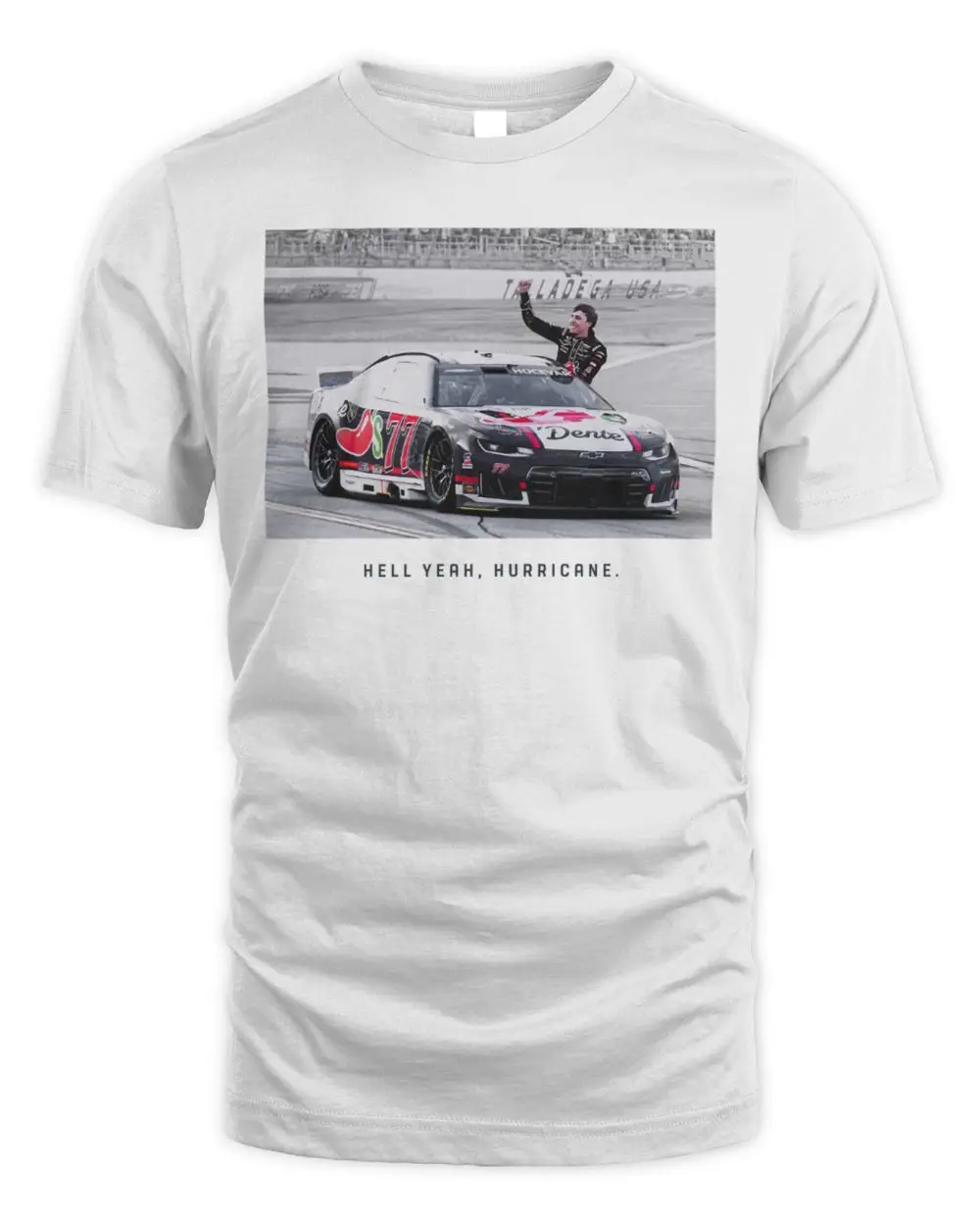 Hell Yeah, Hurricane #77 Carson Hocevar Chili's Win T-Shirt Hell Yeah, Hurricane #77 Carson Hocevar Chili's Win T-Shirt - Image 1