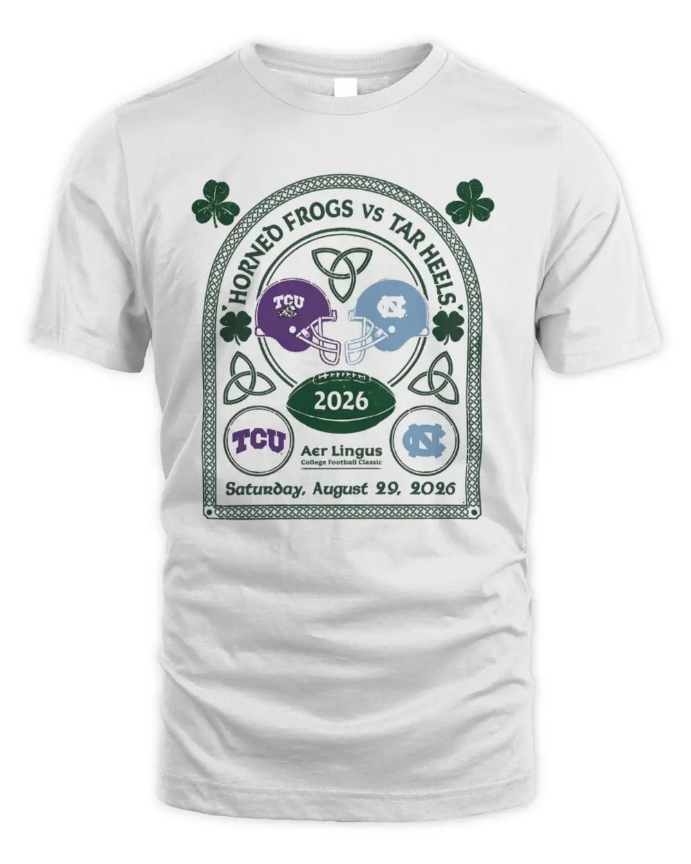Horned Frogs vs Tar Heels Aer Lingus College Football Classic 2026 Game Hoodie