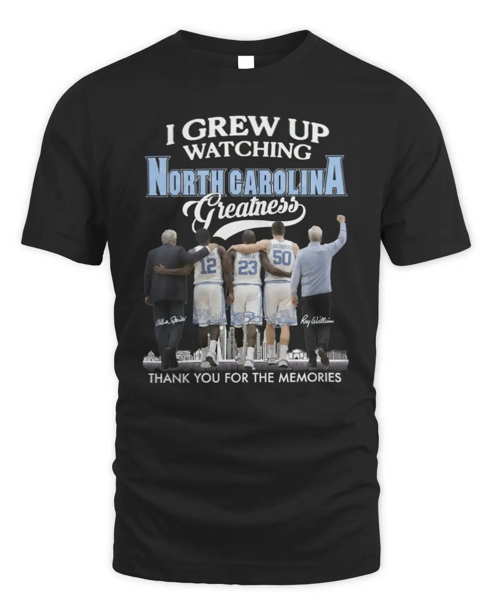I Grew Up Watching North Carolina Greatness Thank You For The Memories Basketball Legends Hoodie