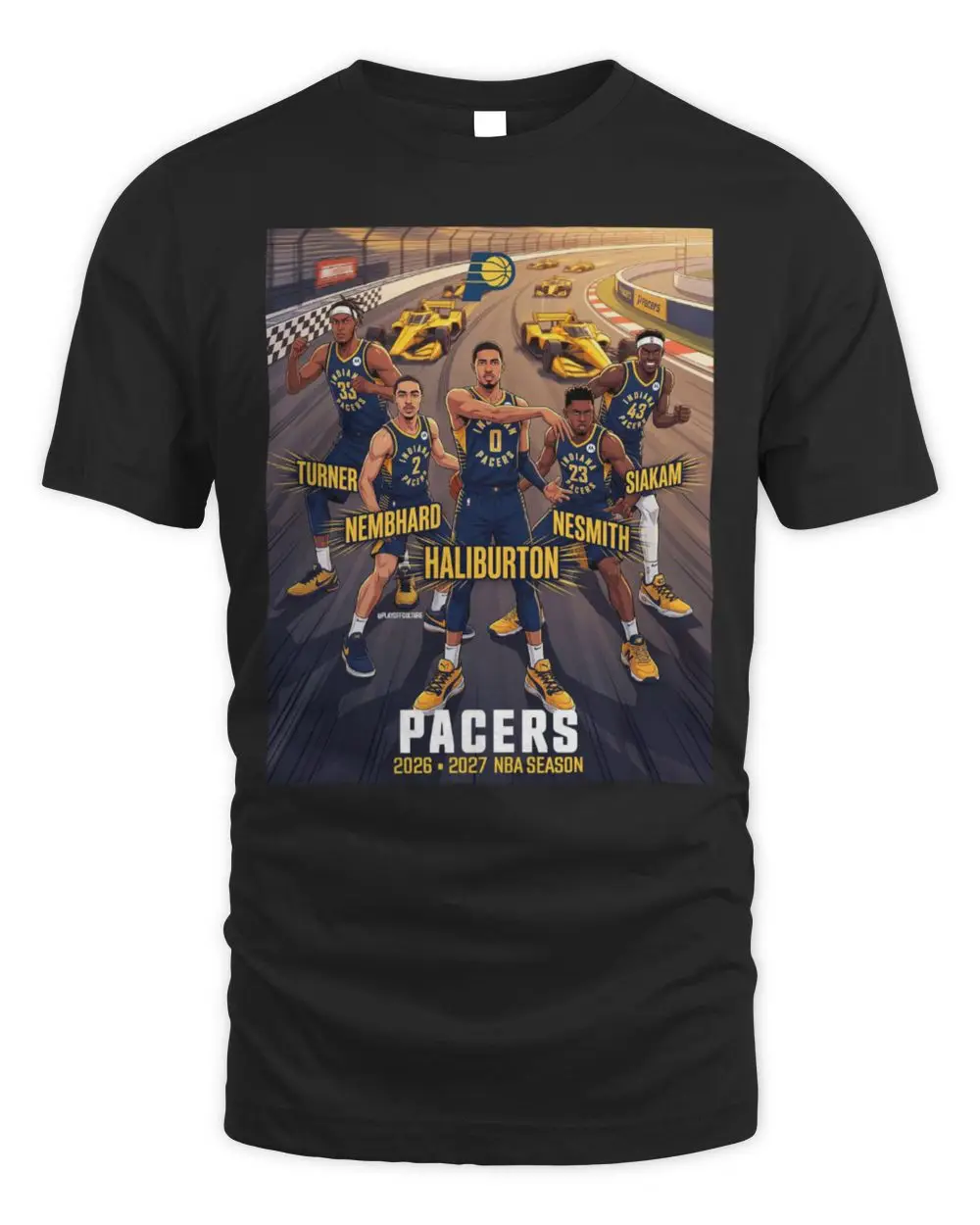 Indiana Pacers 2026-2027 NBA Season Haliburton Siakam Turner Nembhard Nesmith Basketball Team Racing Hoodie