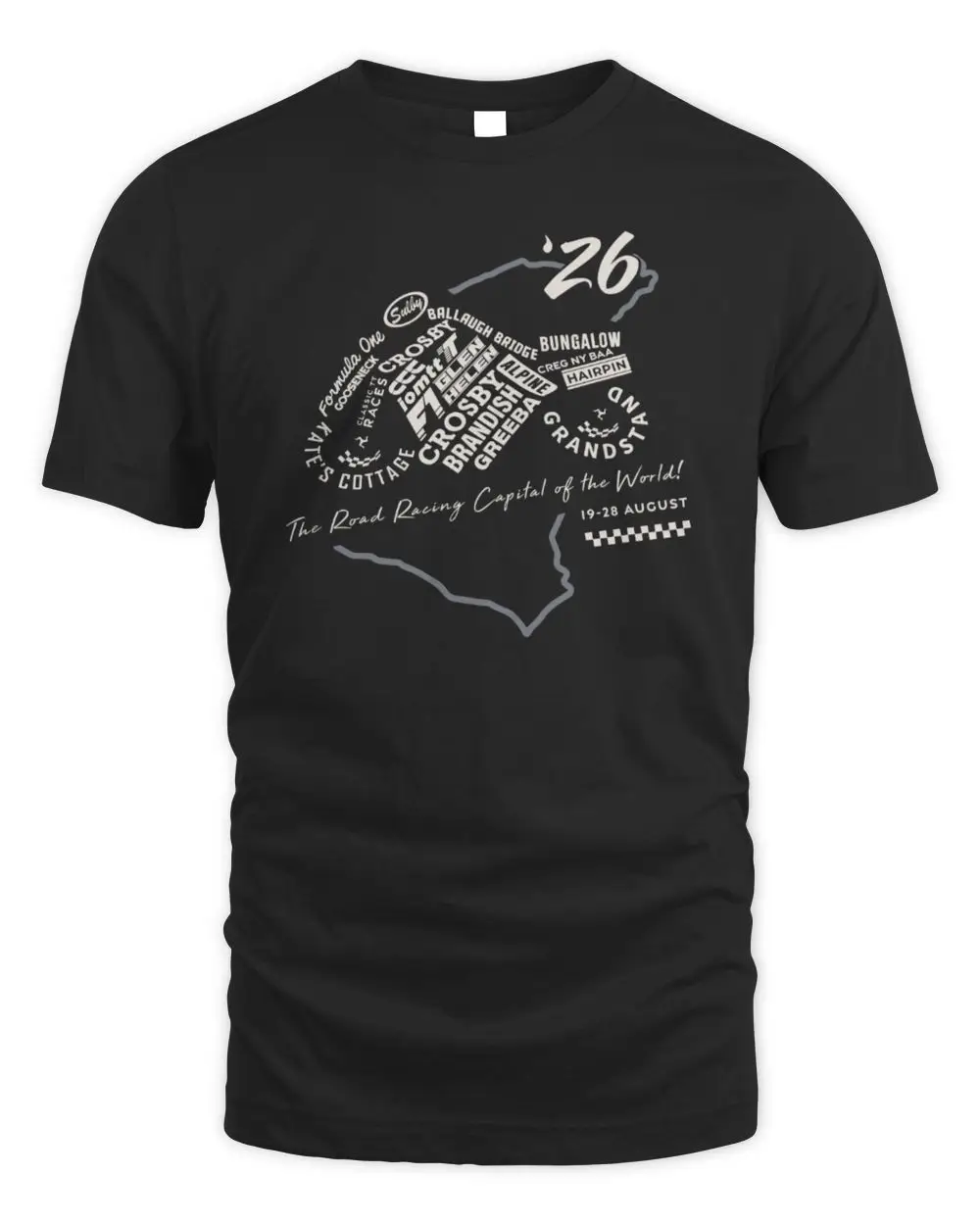 Isle Of Man TT 26 The Road Racing Capital Of The World 19-28 August Motorcycle Racing Event Hoodie