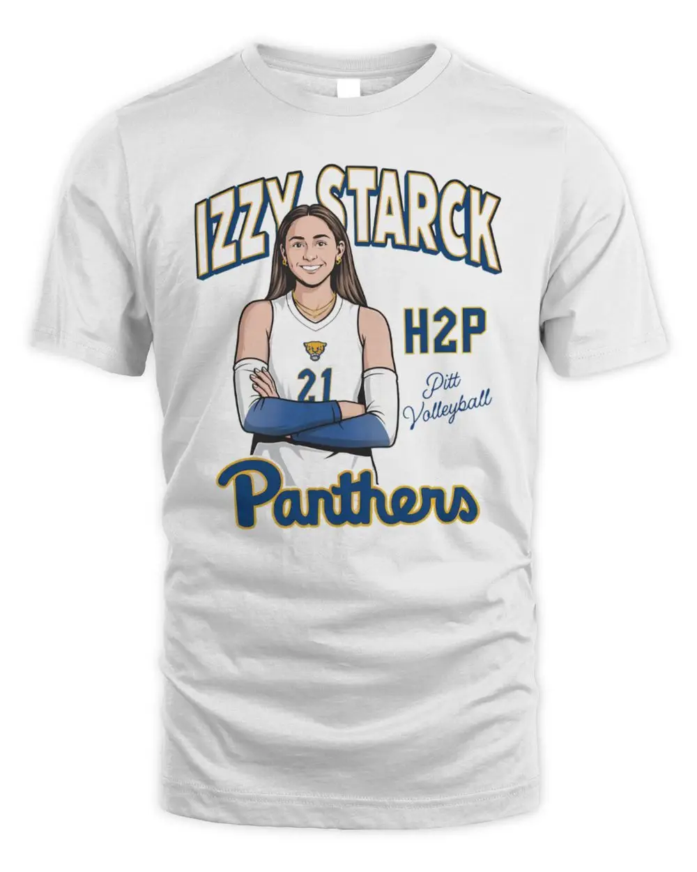 Izzy Starck No 21 Pitt Panthers Volleyball Exclusive Cartoon Shirt