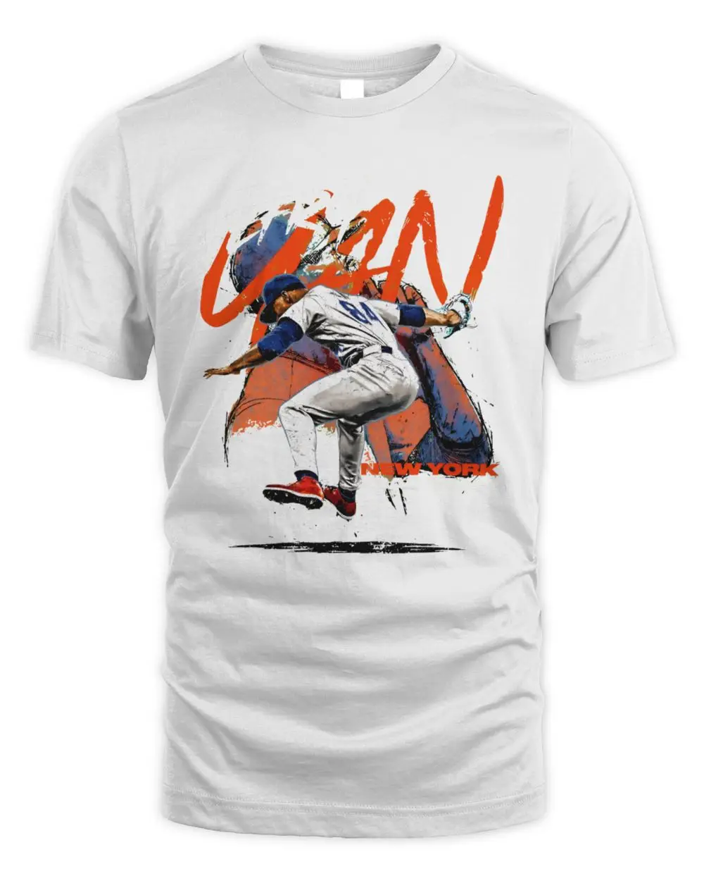 Jefry Yan New York Baseball Star Player Action Graphic T-Shirt