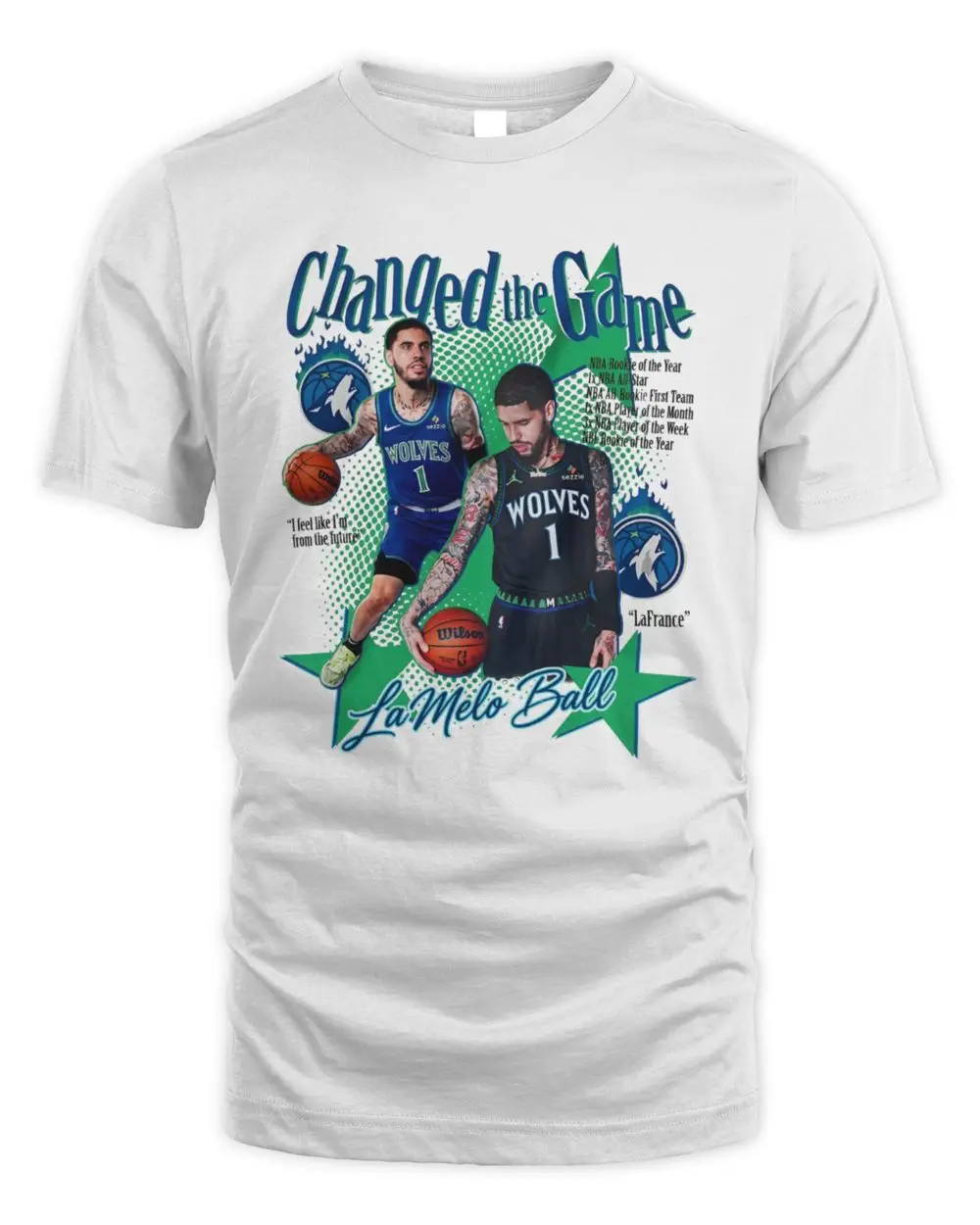 LaMelo Ball Changed the Game Wolves Collage Shirt