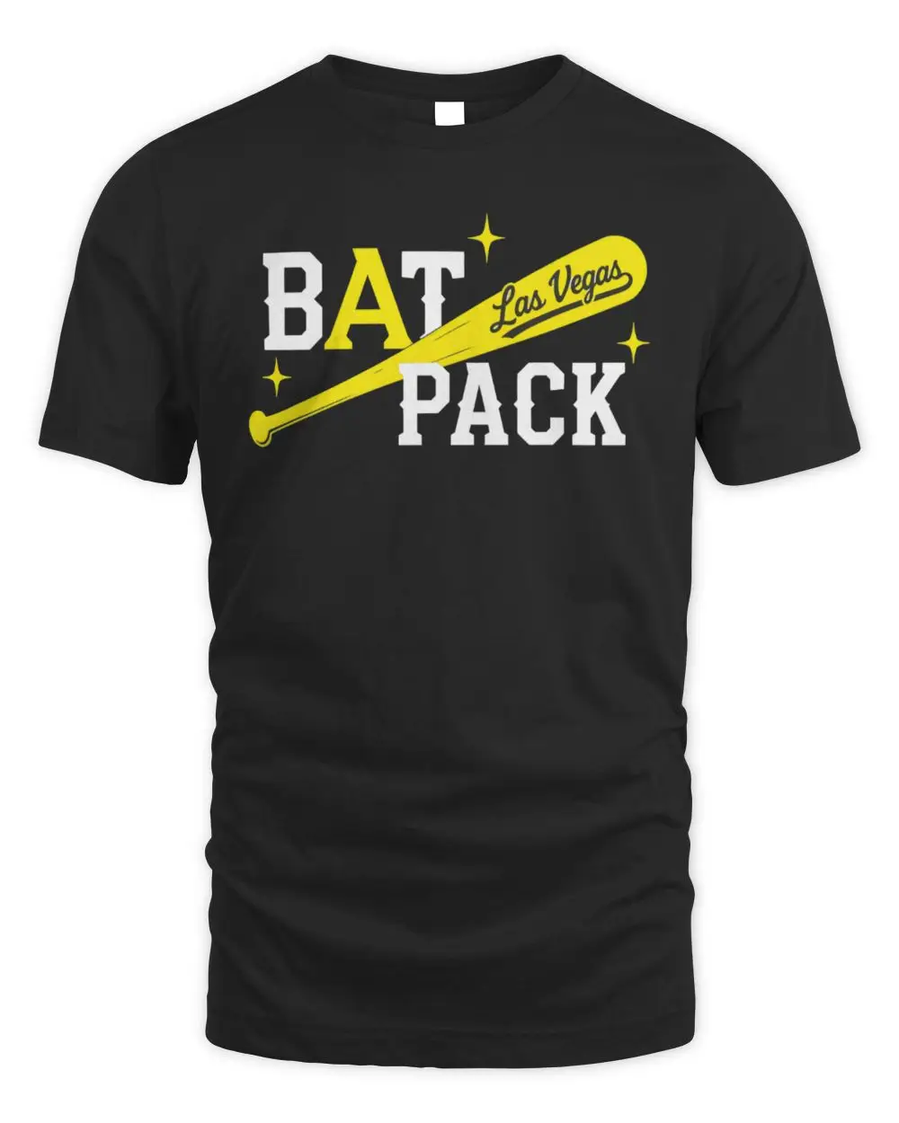 Las Vegas Bat Pack Baseball Team Yellow Bat With Stars Graphic Hoodie