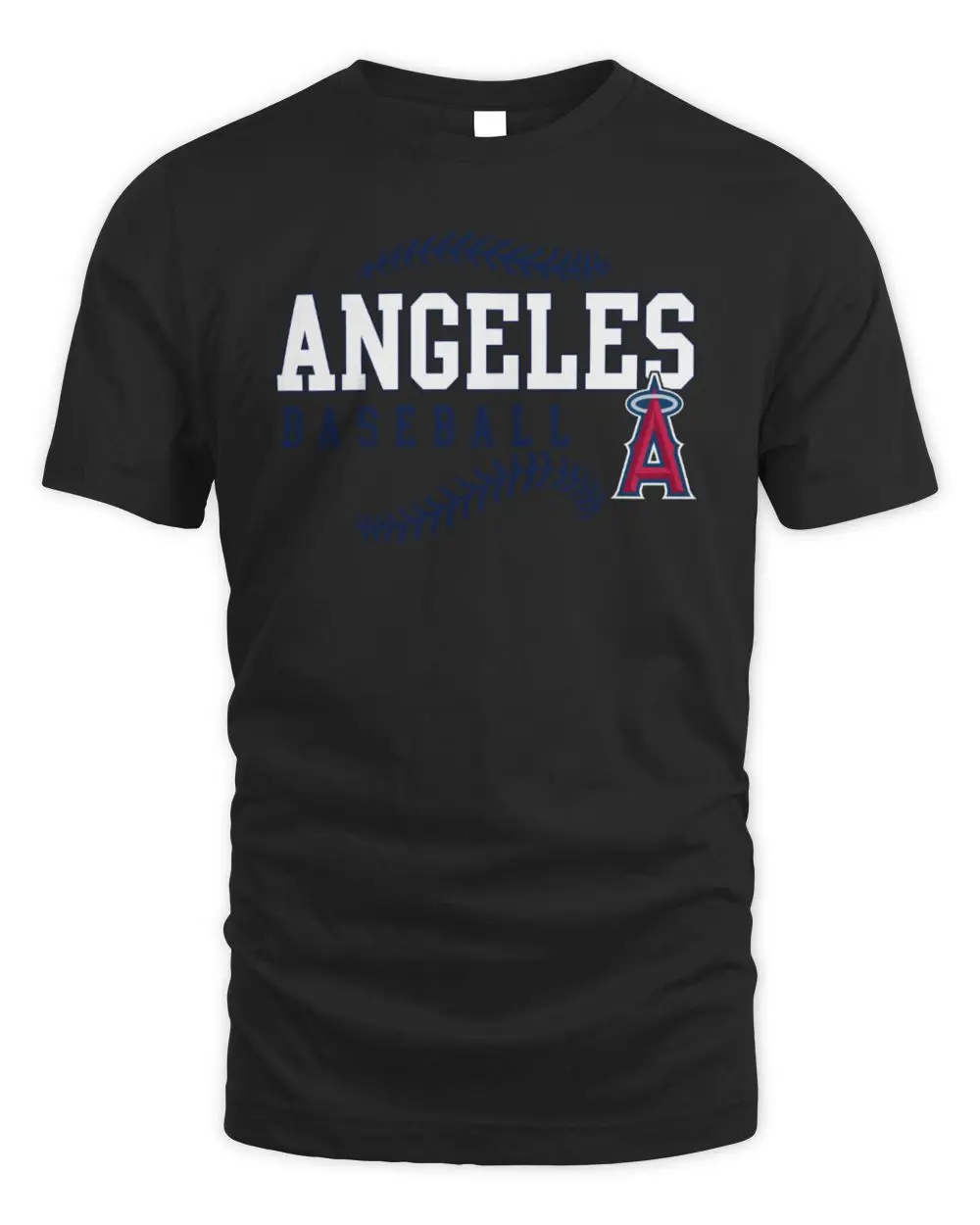 Los Angeles Angels MLB Baseball Team Logo A Halo Red Graphic T-Shirt