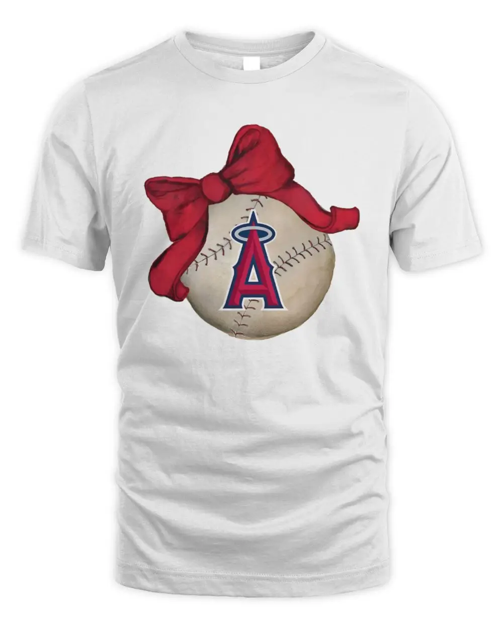 Los Angeles Angels MLB Bow Baseball Logo Fan Graphic Hoodie
