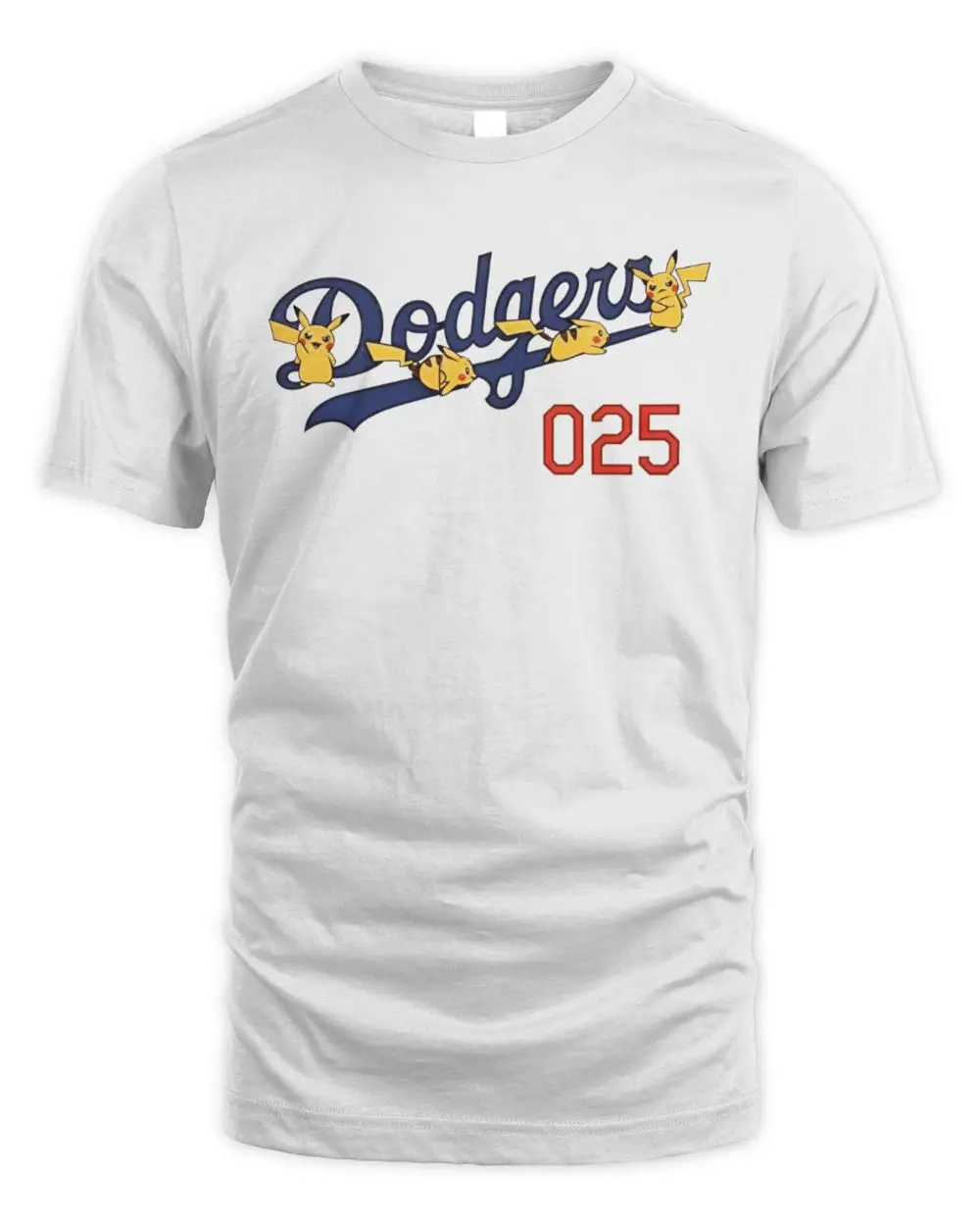 Los Angeles Dodgers Pikachu Number 025 Pokemon Crossover Baseball Graphic Hoodie