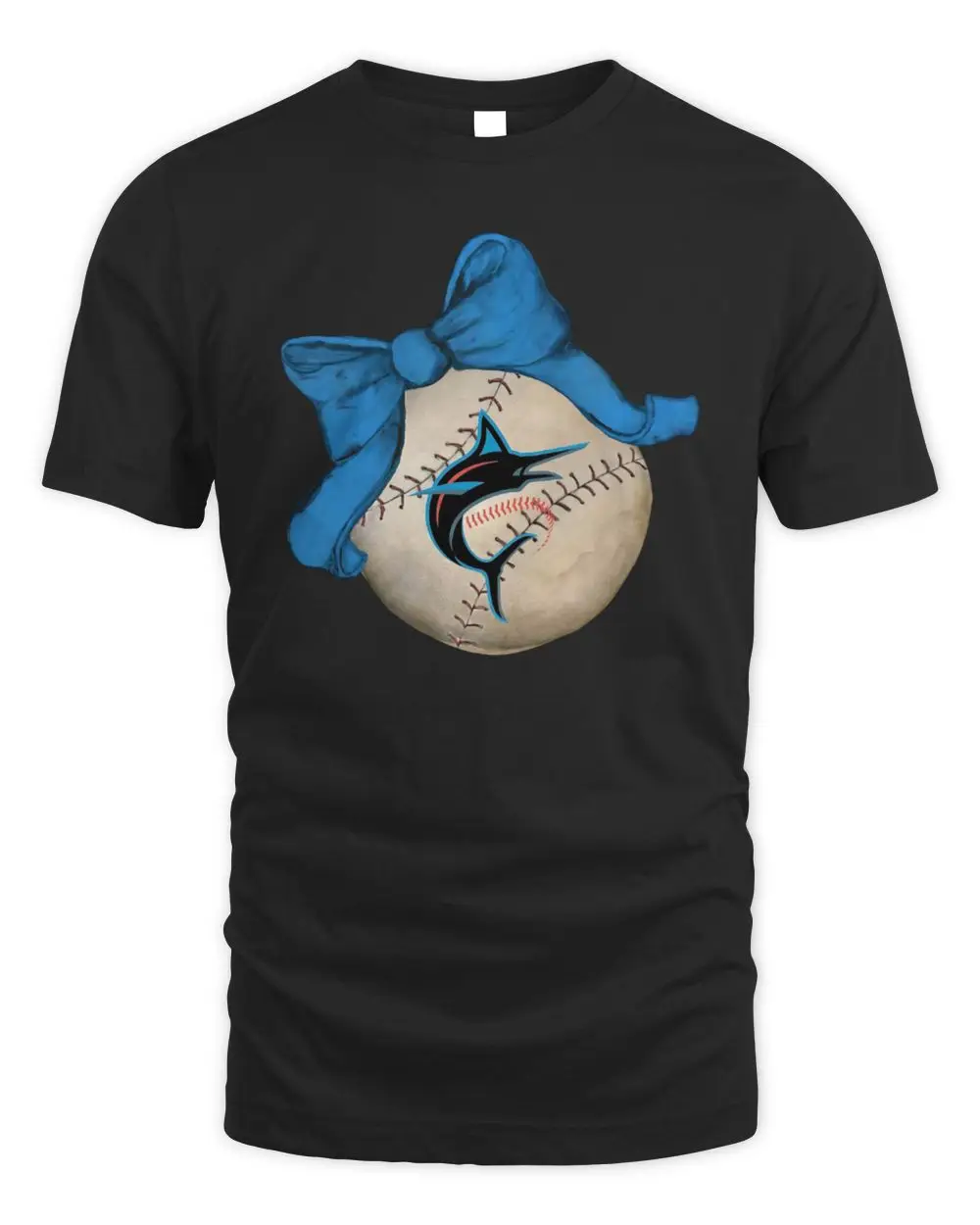 Miami Marlins MLB Bow Baseball Logo Fan Graphic Hoodie