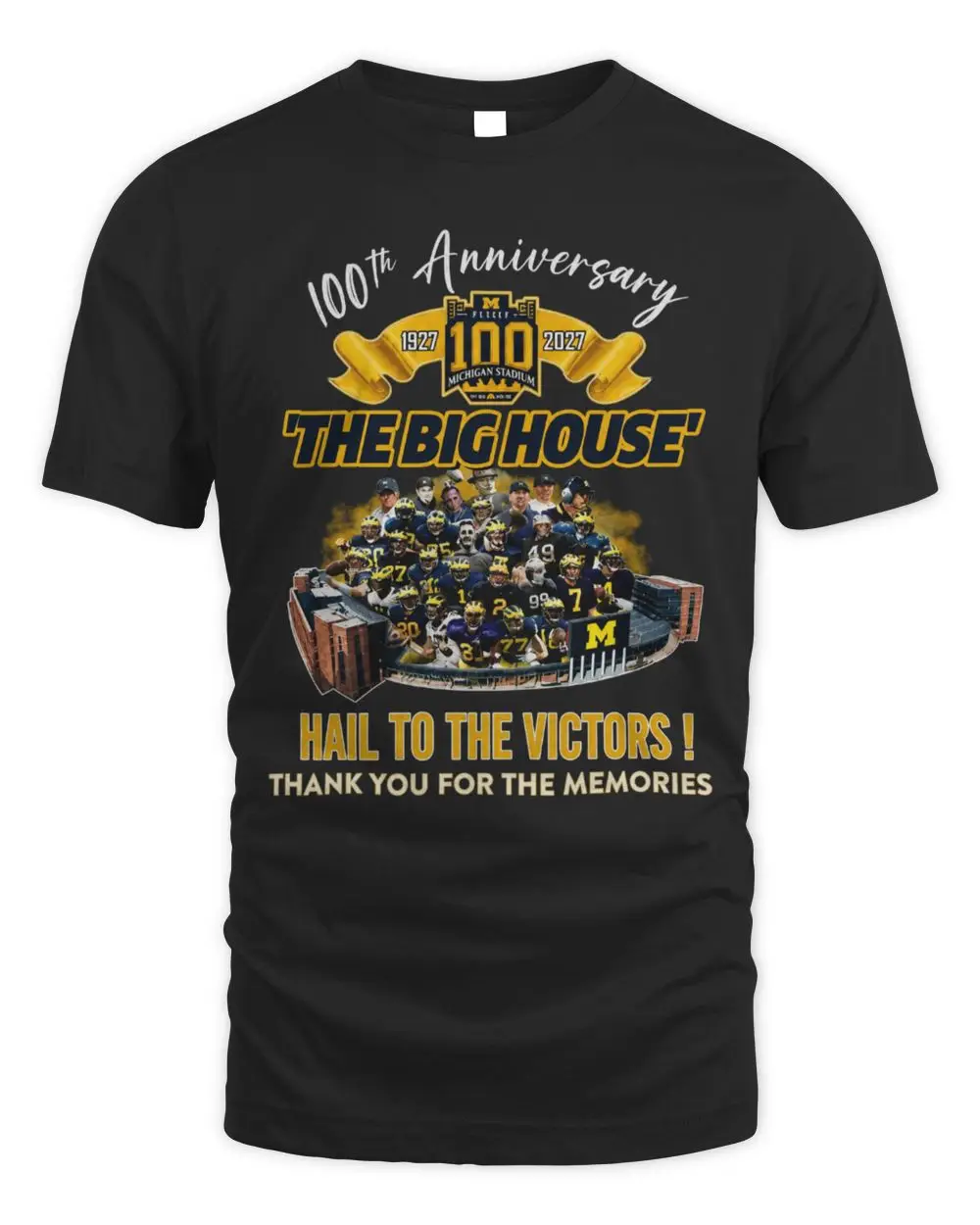 Michigan Wolverines The Big House 100 Years Hail To The Victors T Shirt