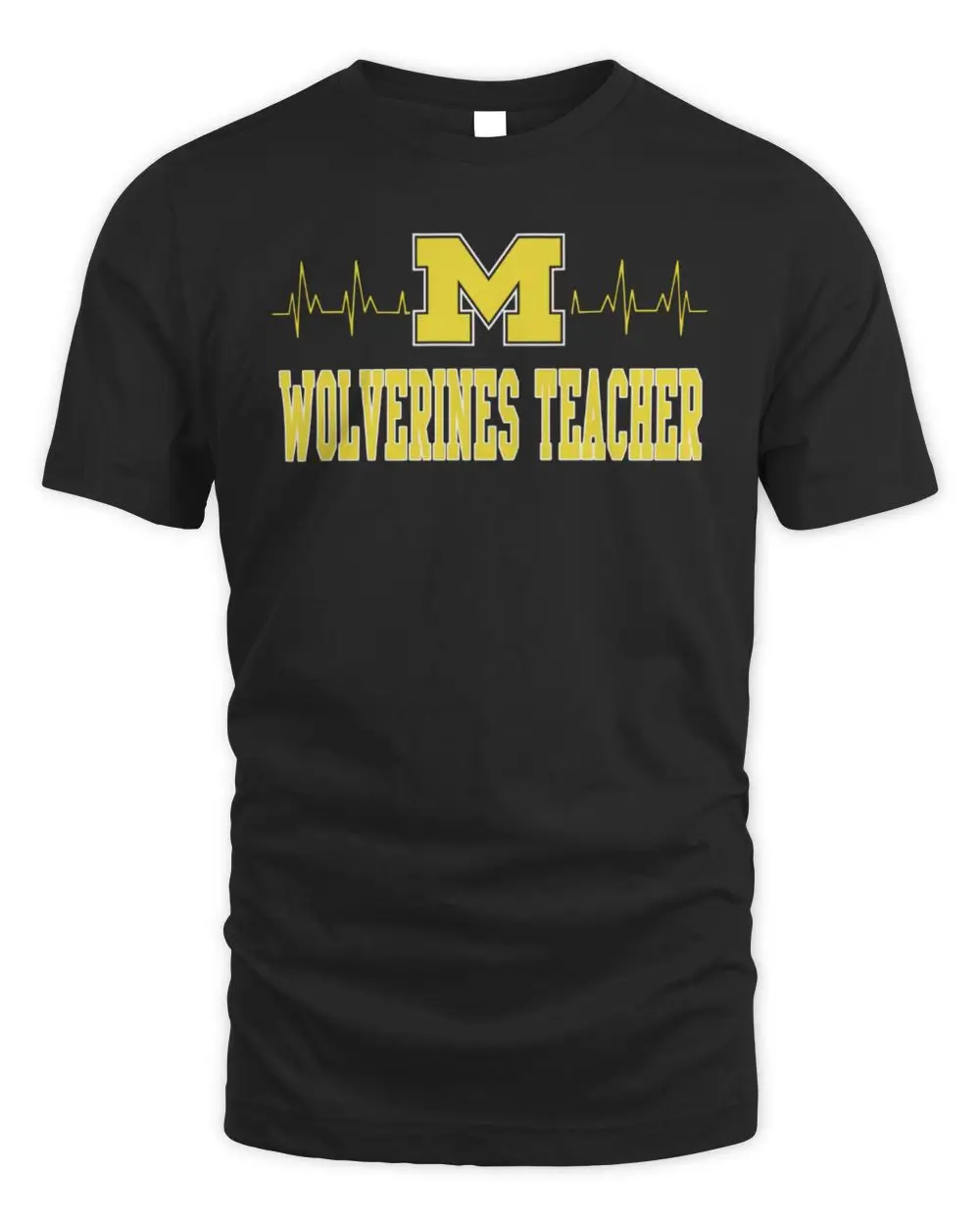 Michigan Wolverines This Teacher Love Football Mascot Shirt Michigan Wolverines This Teacher Love Football Mascot Shirt - Image 1