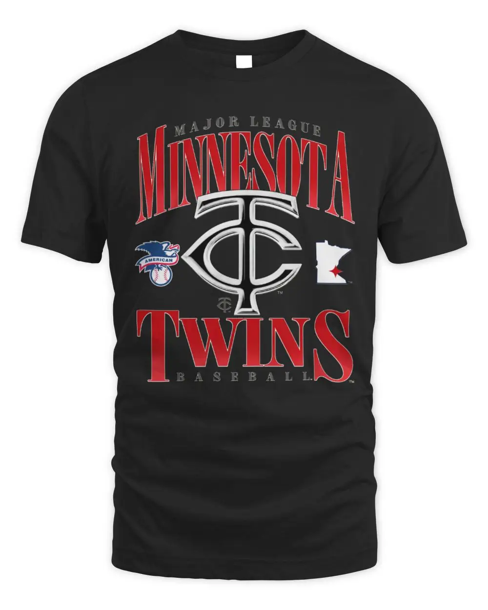 Minnesota Twins Chrome Stack Tee Minnesota Twins Chrome Stack Tee - Image 1