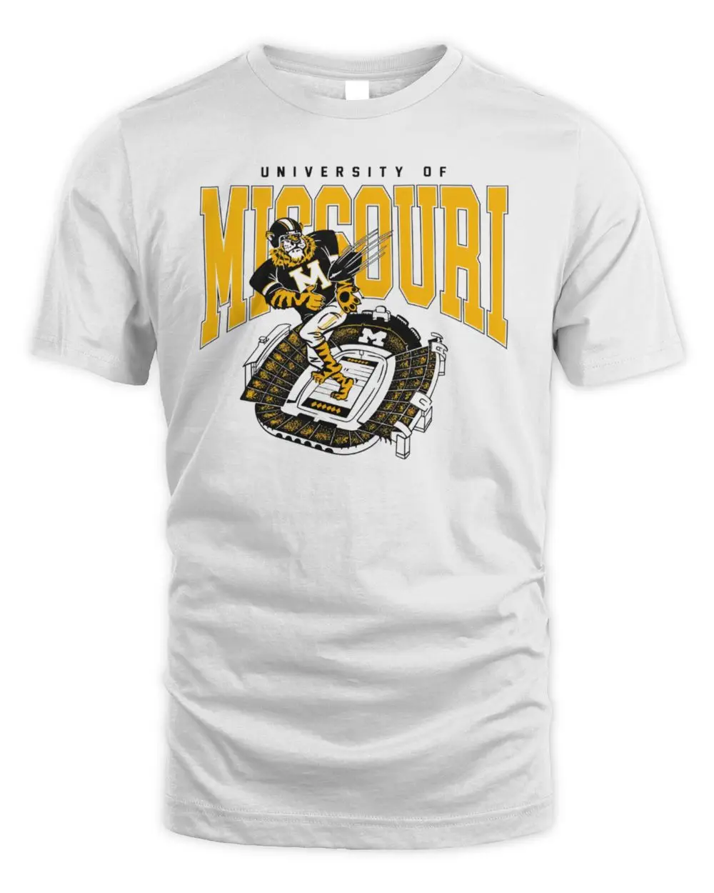 Missouri Tigers NCAA College Football Truman The Tiger Stadium Graphic Hoodie Clothing