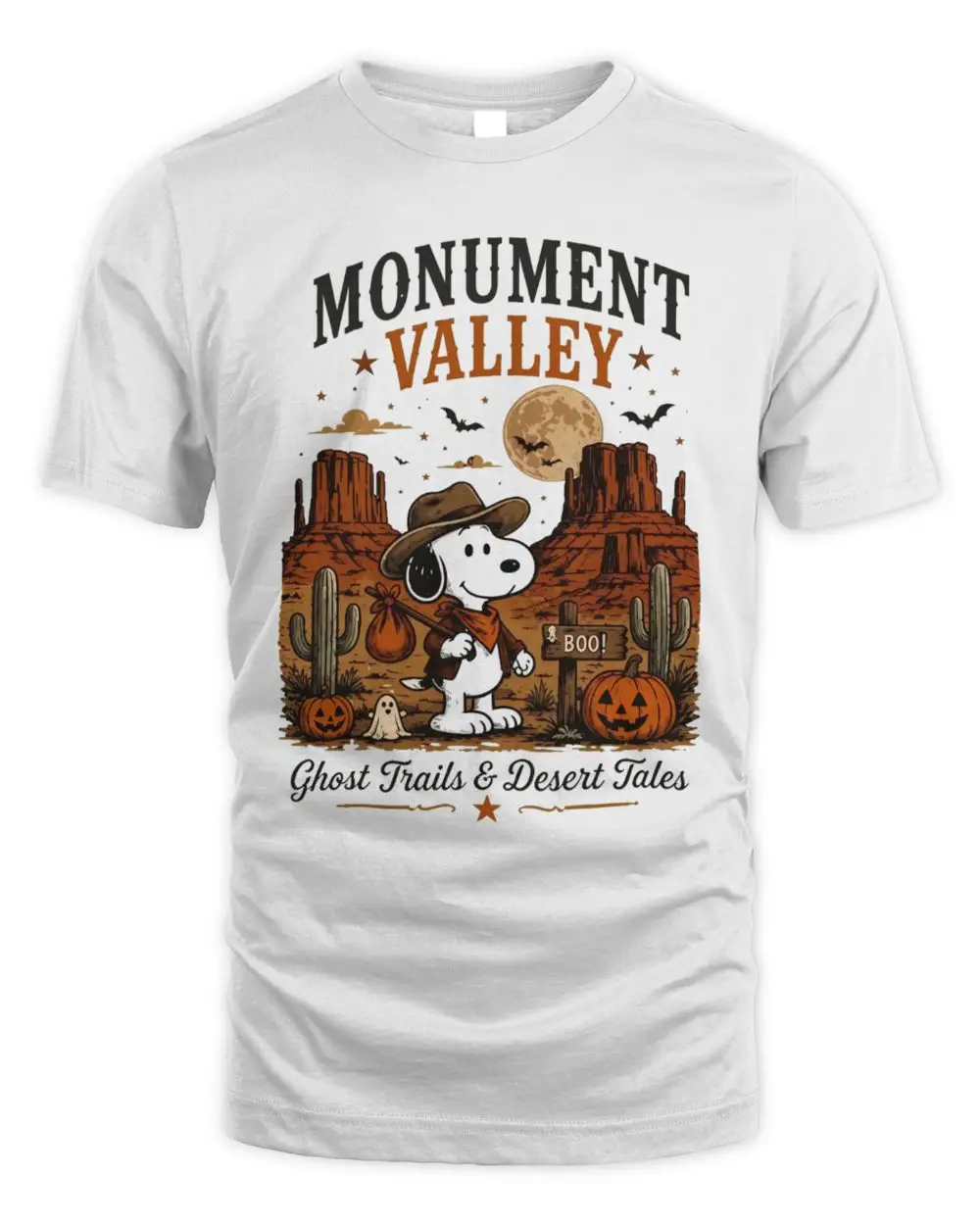 Monument Valley Snoopy Ghost Trails & Desert Tales Halloween Cowboy Hat Hoodie