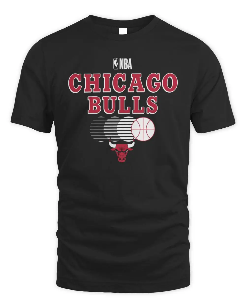 National Basketball Association Chicago Bulls Team Logo Basketball Black T-Shirt