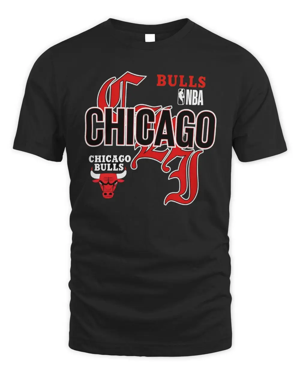 NBA Chicago Bulls Team Logo Basketball T-Shirt Black