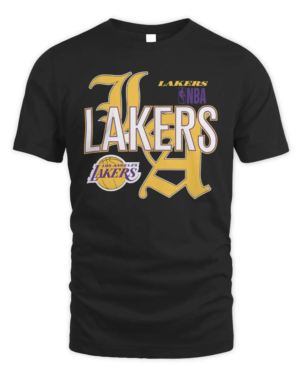 NBA Los Angeles Lakers Team Logo Basketball Black Tee