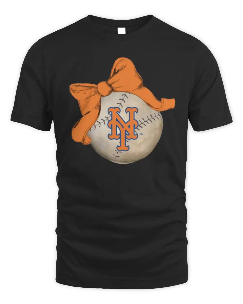 New York Mets MLB Bow Baseball Logo Fan Graphic Hoodie