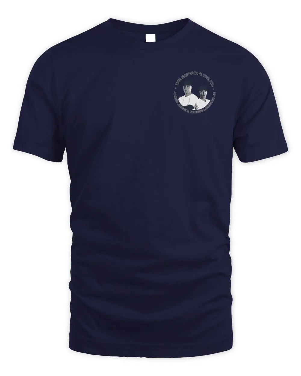 New York Yankees Aaron Judge George Lombard Jr The Captain And The Kid Signatures T-Shirt New York Yankees Aaron Judge George Lombard Jr The Captain And The Kid Signatures T-Shirt - Image 1