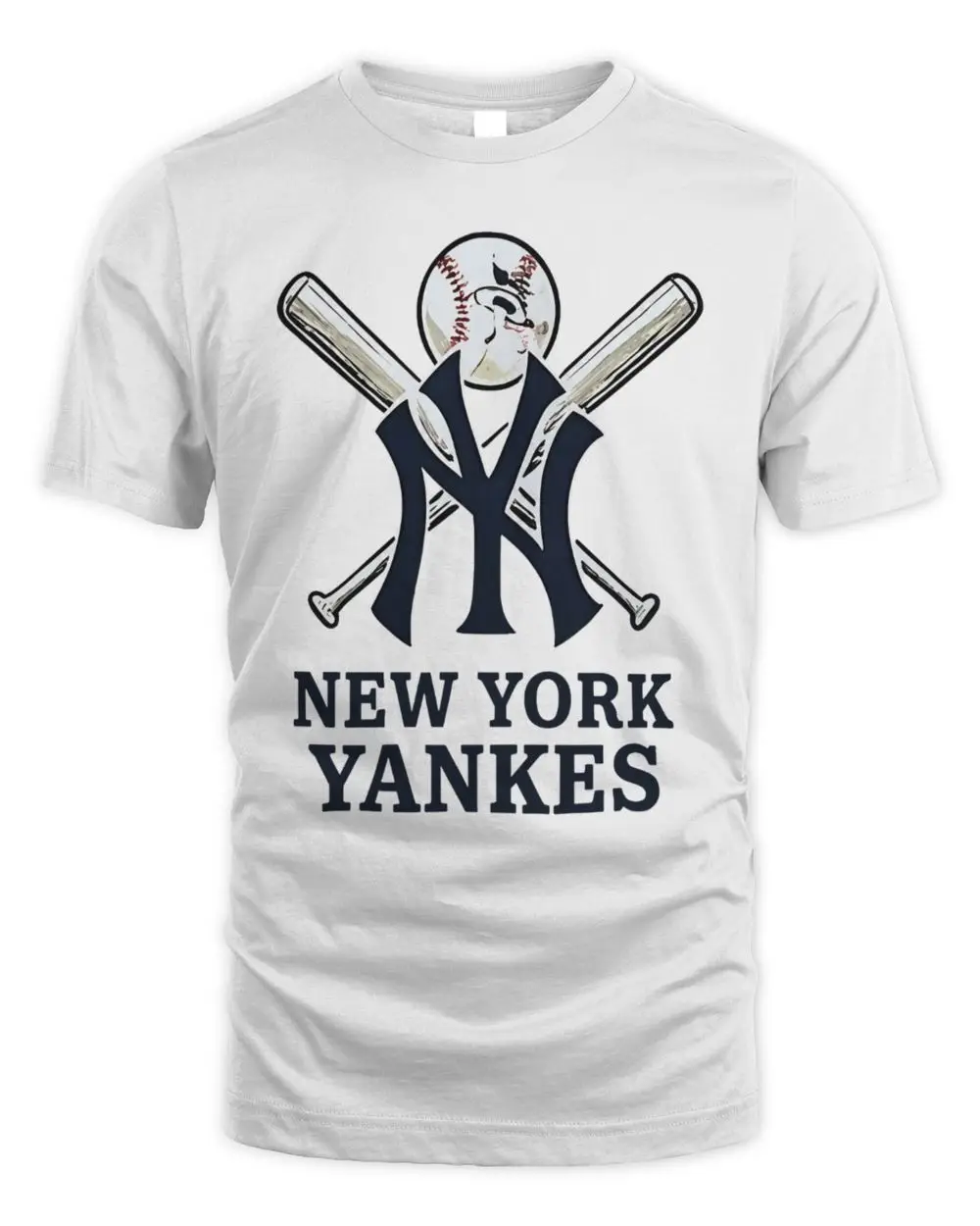 New York Yankees Logo Skull Bat Crossed Baseball Shirt