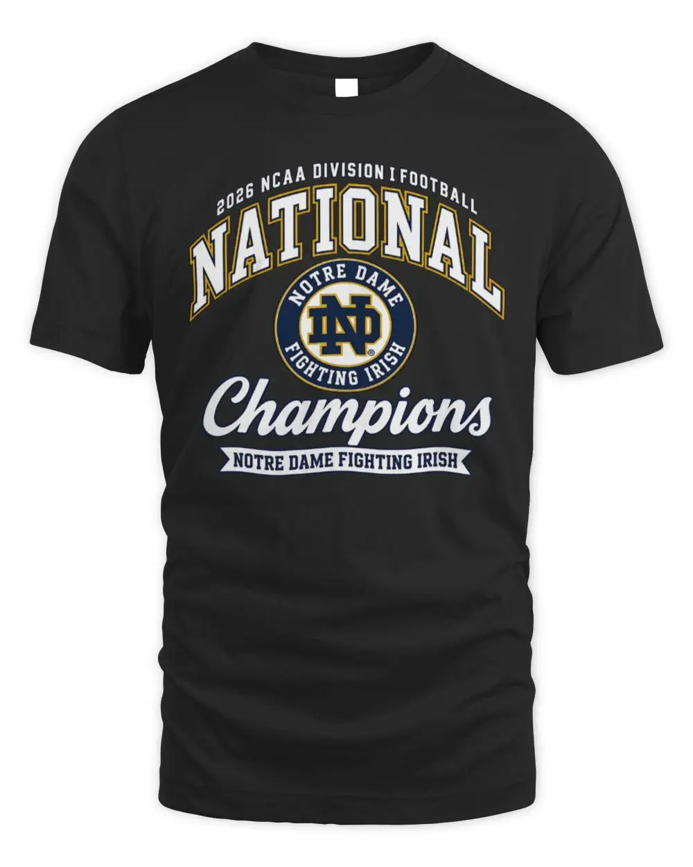 Notre Dame Fighting Irish 2026 NCAA Football National Champions Royal T-Shirt Notre Dame Fighting Irish 2026 NCAA Football National Champions Royal T-Shirt - Image 1