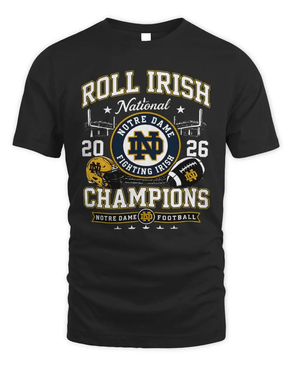 Notre Dame Football 2026 National Champions Roll Irish Hoodie