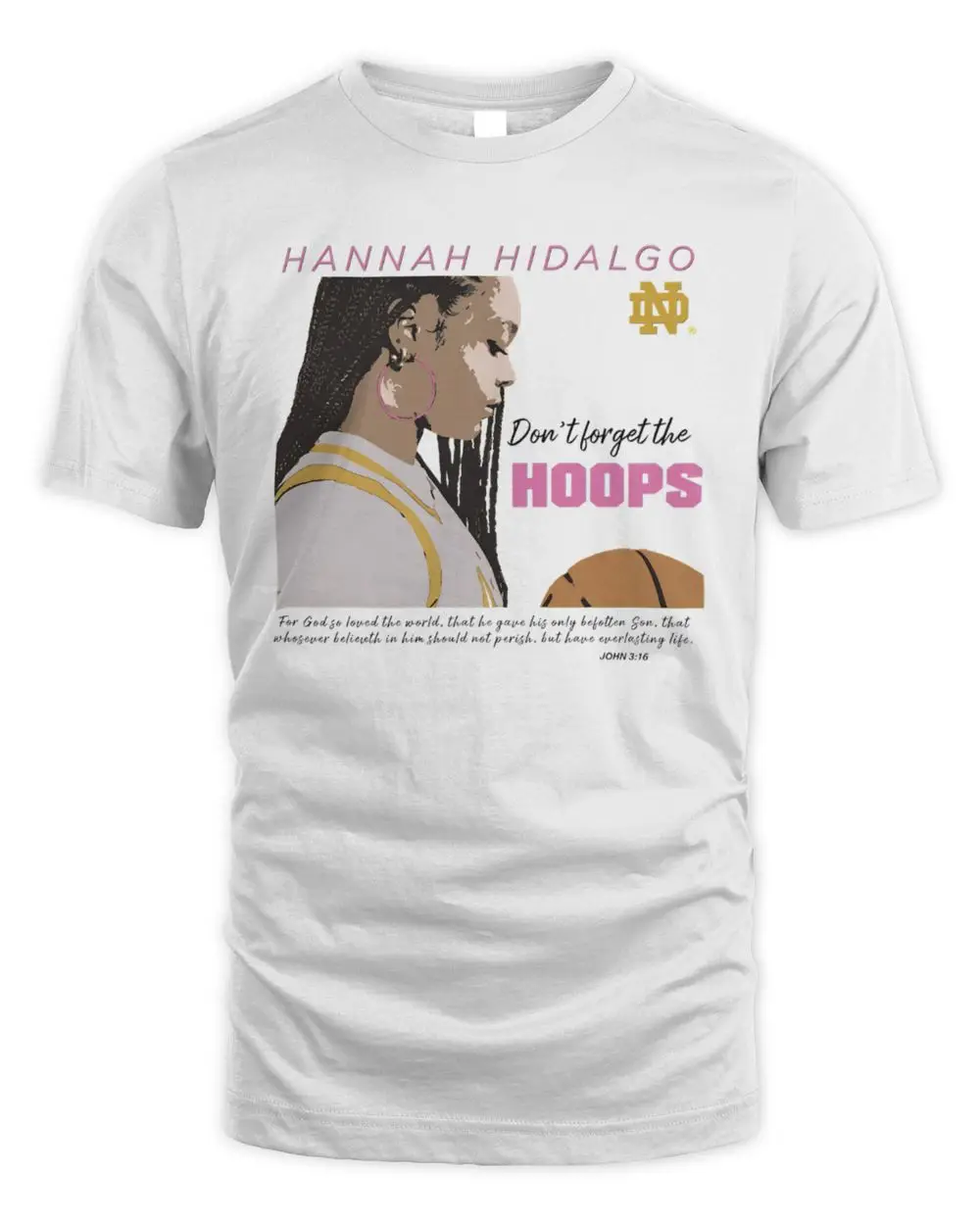 Notre Dame NCAA Women's Basketball Hannah Hidalgo T-Shirt